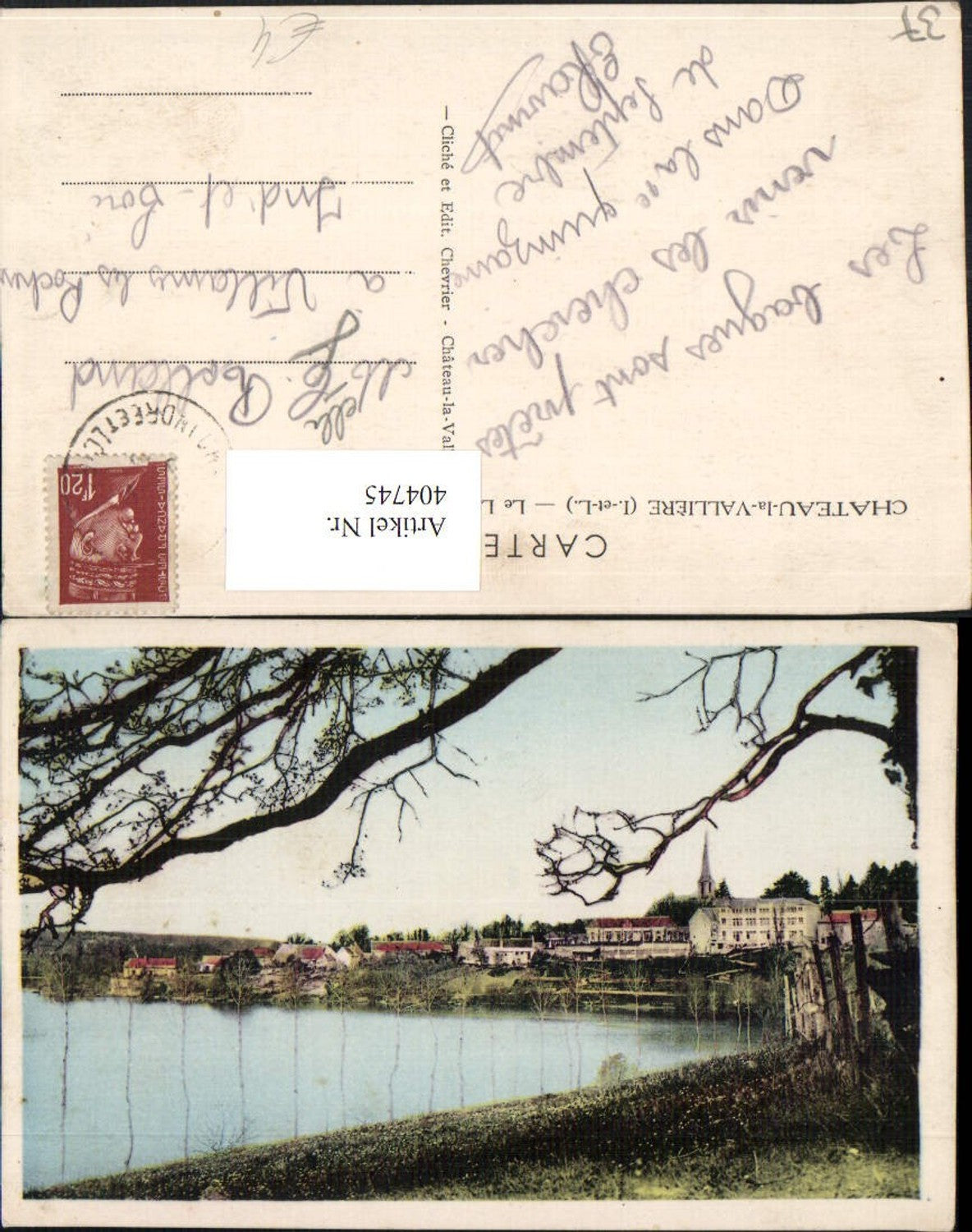 404745,Centre Indre-et-Loire Chateau-la-Valliere Teilansicht Le Lac See