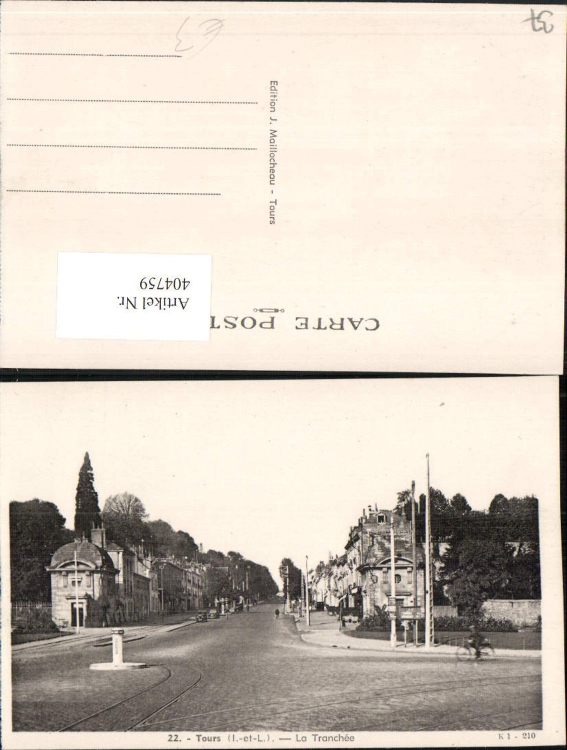 404759,Centre Indre-et-Loire Tours La Tranchee Straßenansicht