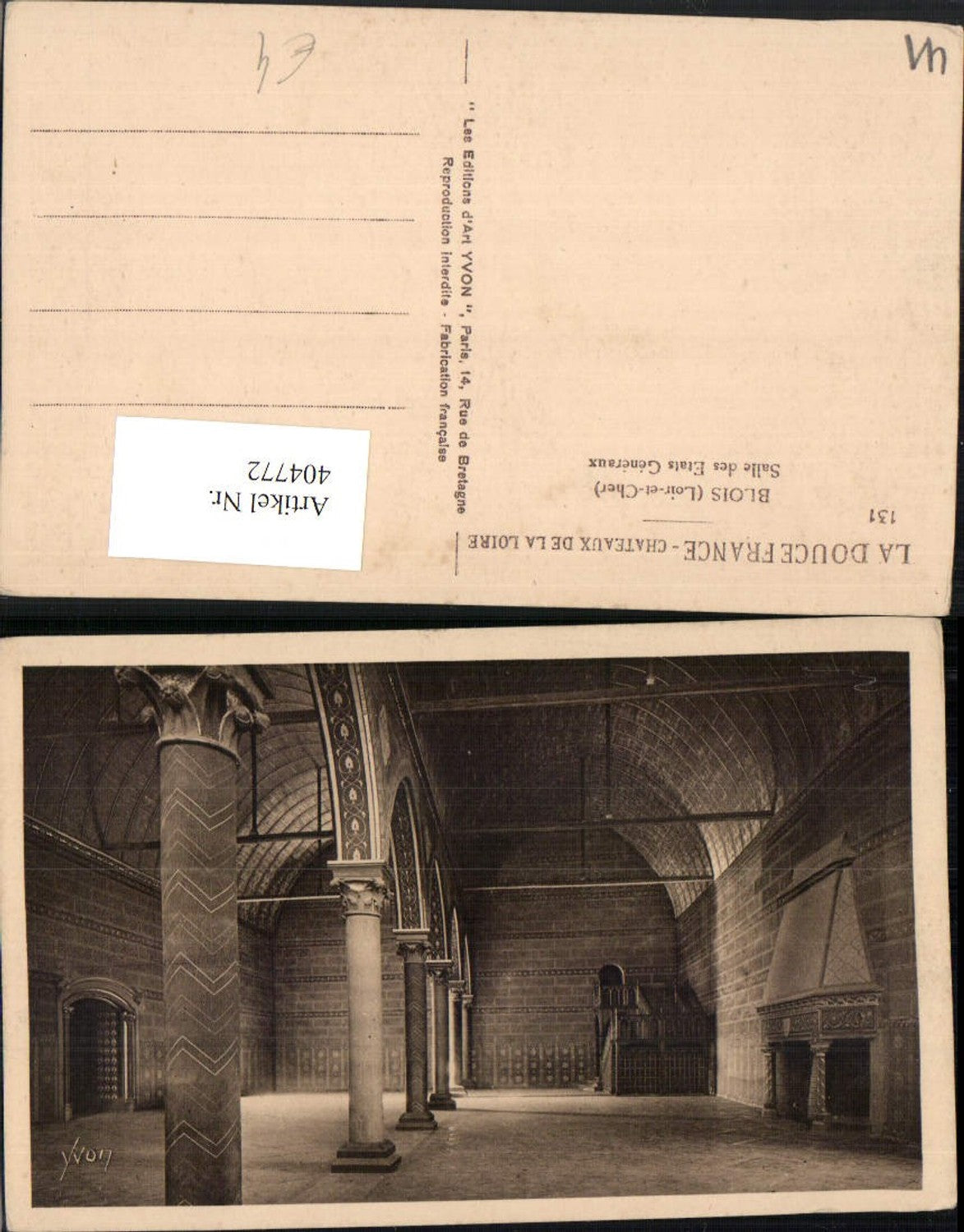 404772,Centre Loire-et-Cher Blois Chateau Salle des Etats Generaux Arkaden