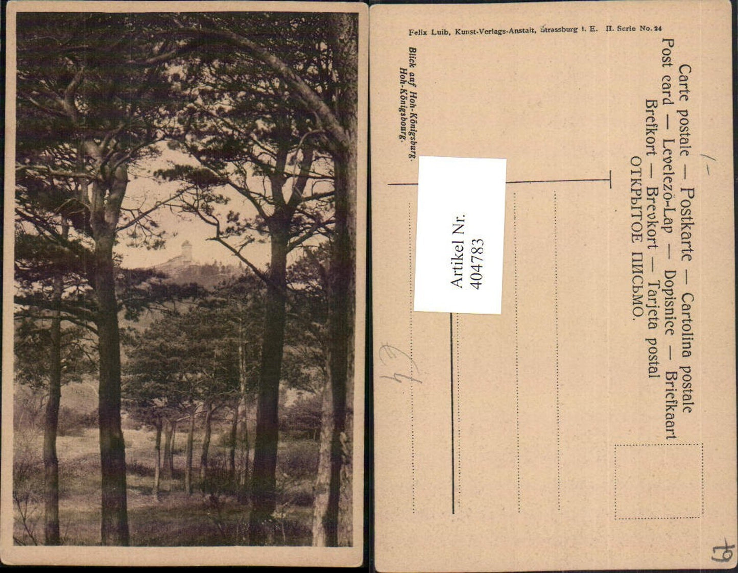 404783, Alsace Bas-Rhin View of Haut-Koenigsbourg Castle near Orschwiller
