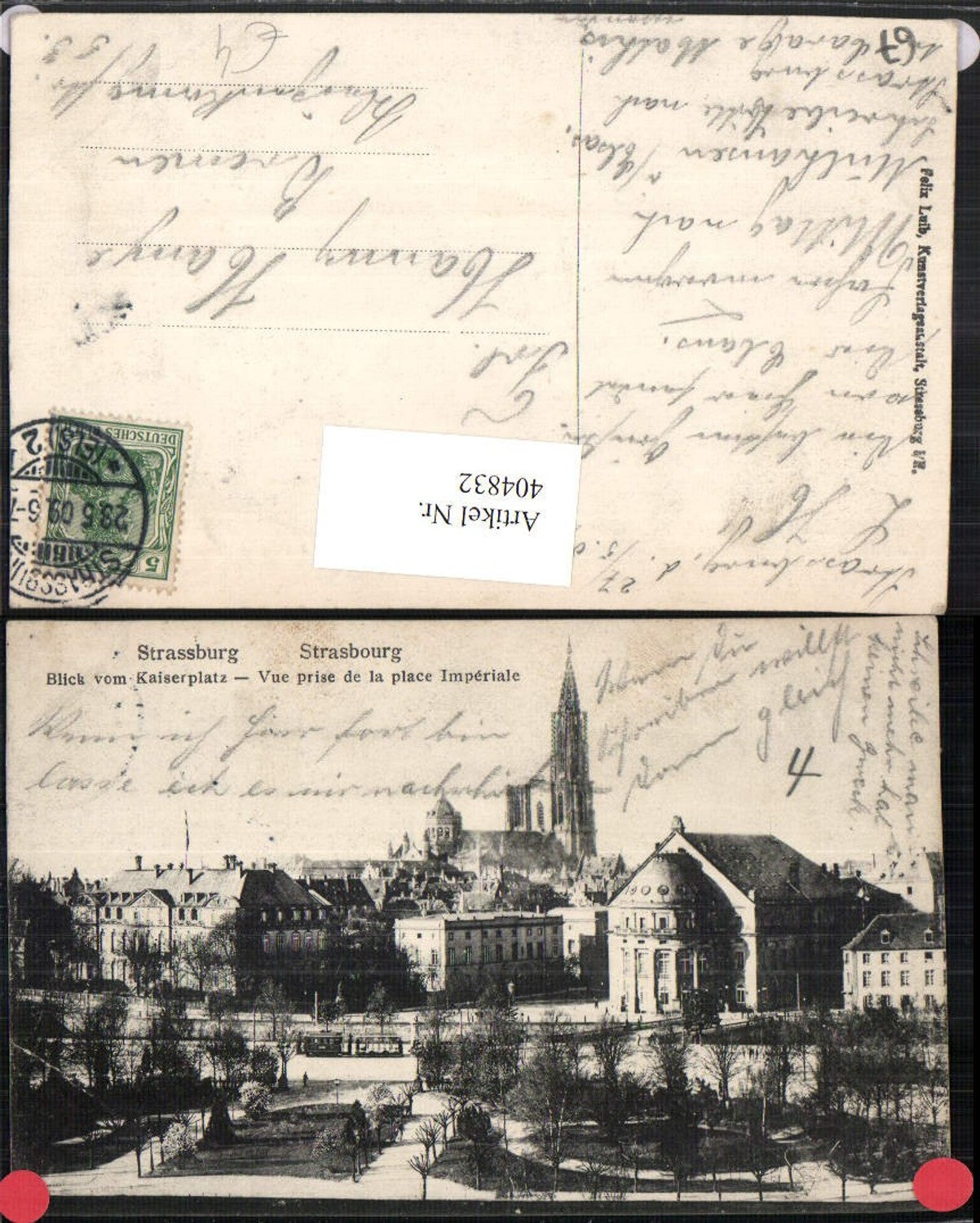 404832,Elsass Bas-Rhin Strasbourg Straßburg Teilansicht vom Kaiserplatz