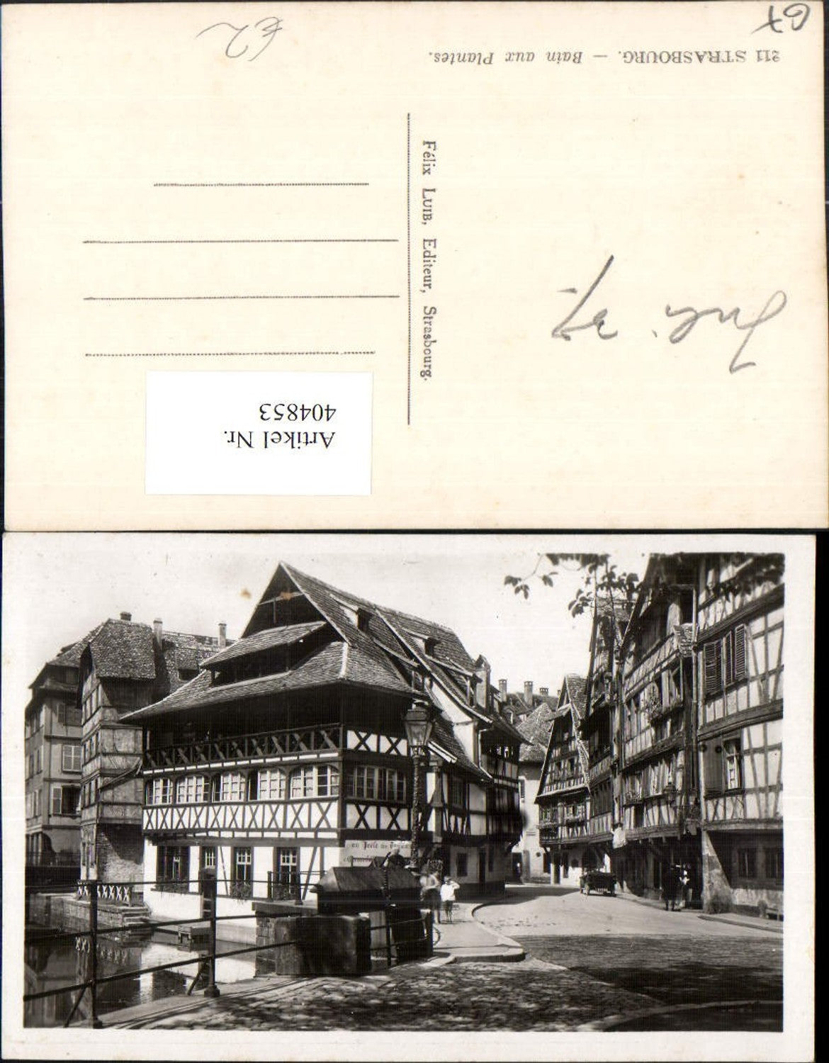 404853,Elsass Bas-Rhin Strasbourg Straßburg Bain aux Plantes Straßenansicht