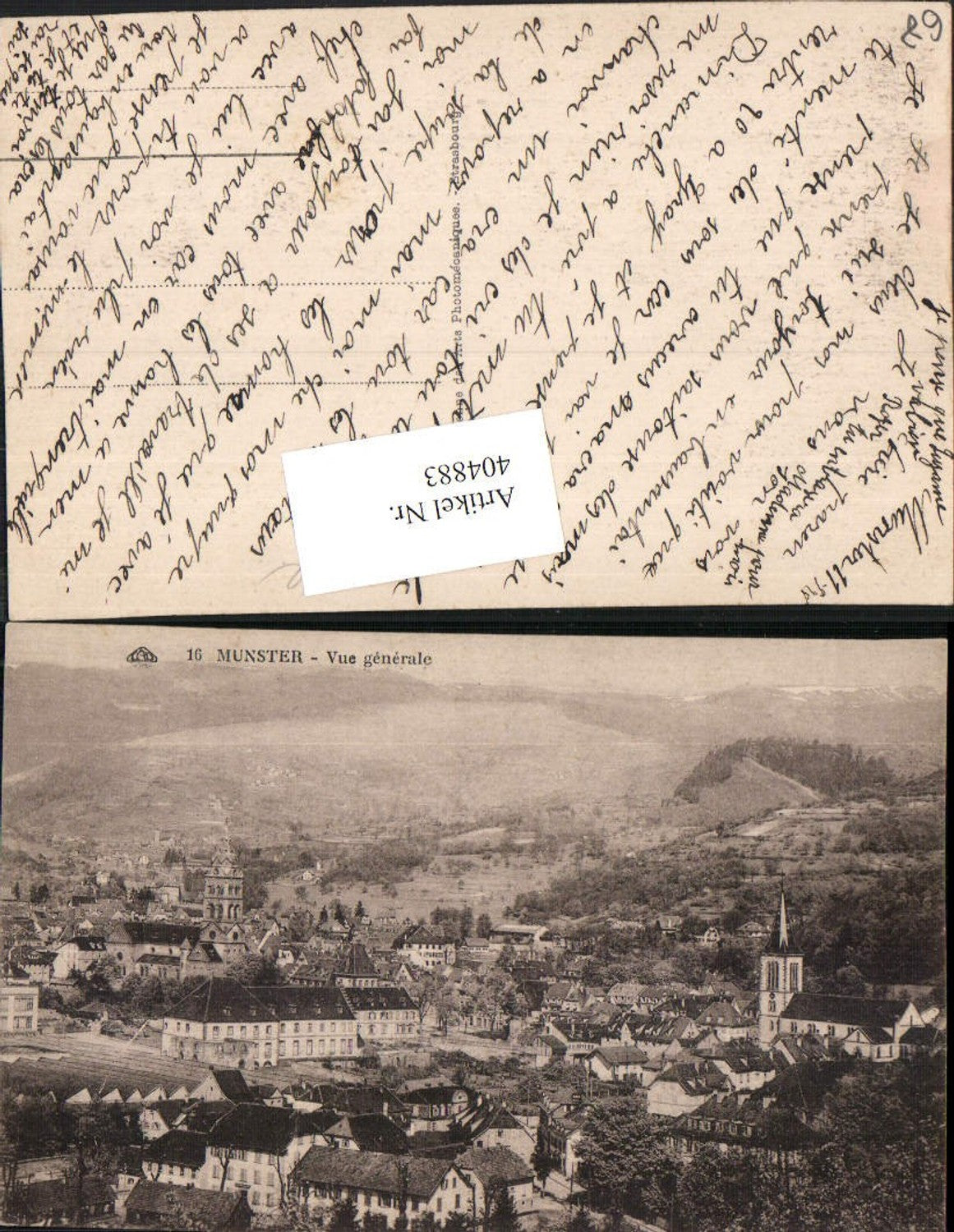 404883,Elsass Haut-Rhin Munster Vue generale Totale