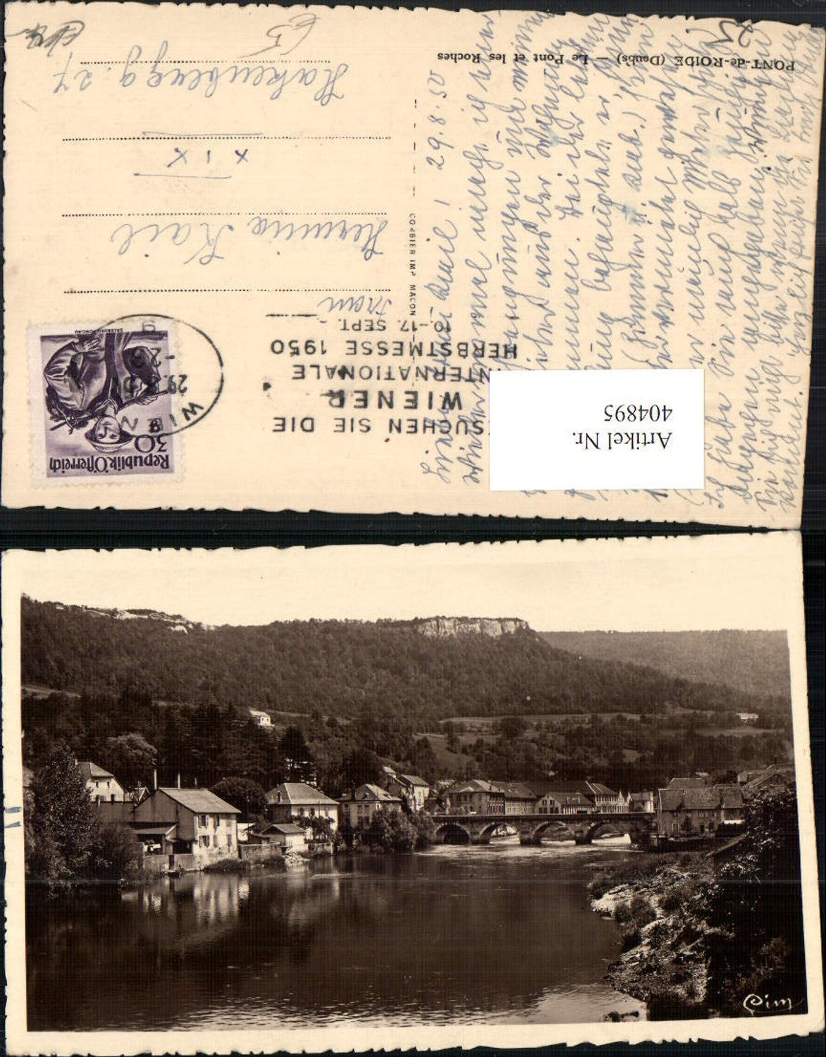 404895,Franche-Comte Doubs Pont-de-Roide Le Pont et les Roches Brücke