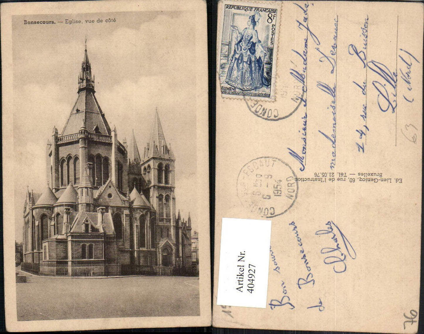 404927,Haute-Normandie Seine-Maritime Bonsecours Eglise Kirche