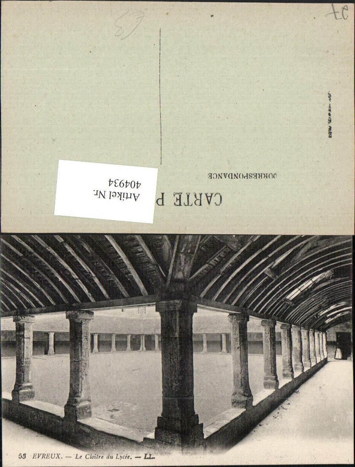 404934,Haute-Normandie Eure Evreux Le Cloitre du Lycee Kloster Säulen