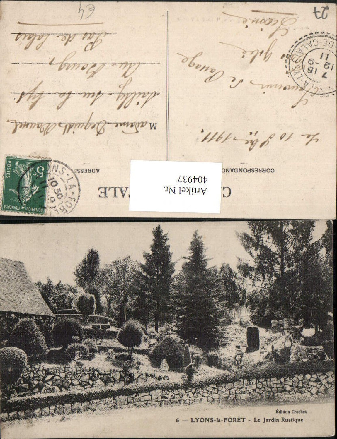 404937,Haute-Normandie Eure Lyons-la-Foret Le Jardin Rustique Garten