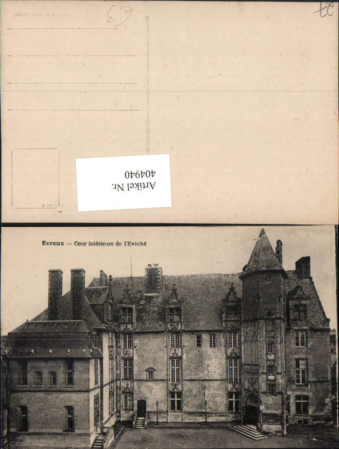 404940,Haute-Normandie Eure Evreux Cour interieure de l'Eveche Gebäude