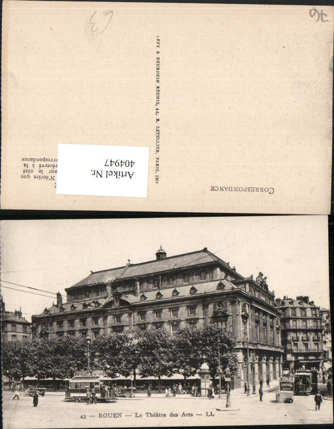 404947,Haute-Normandie Seine-Maritime Rouen Le Theatre des Arts Gebäude