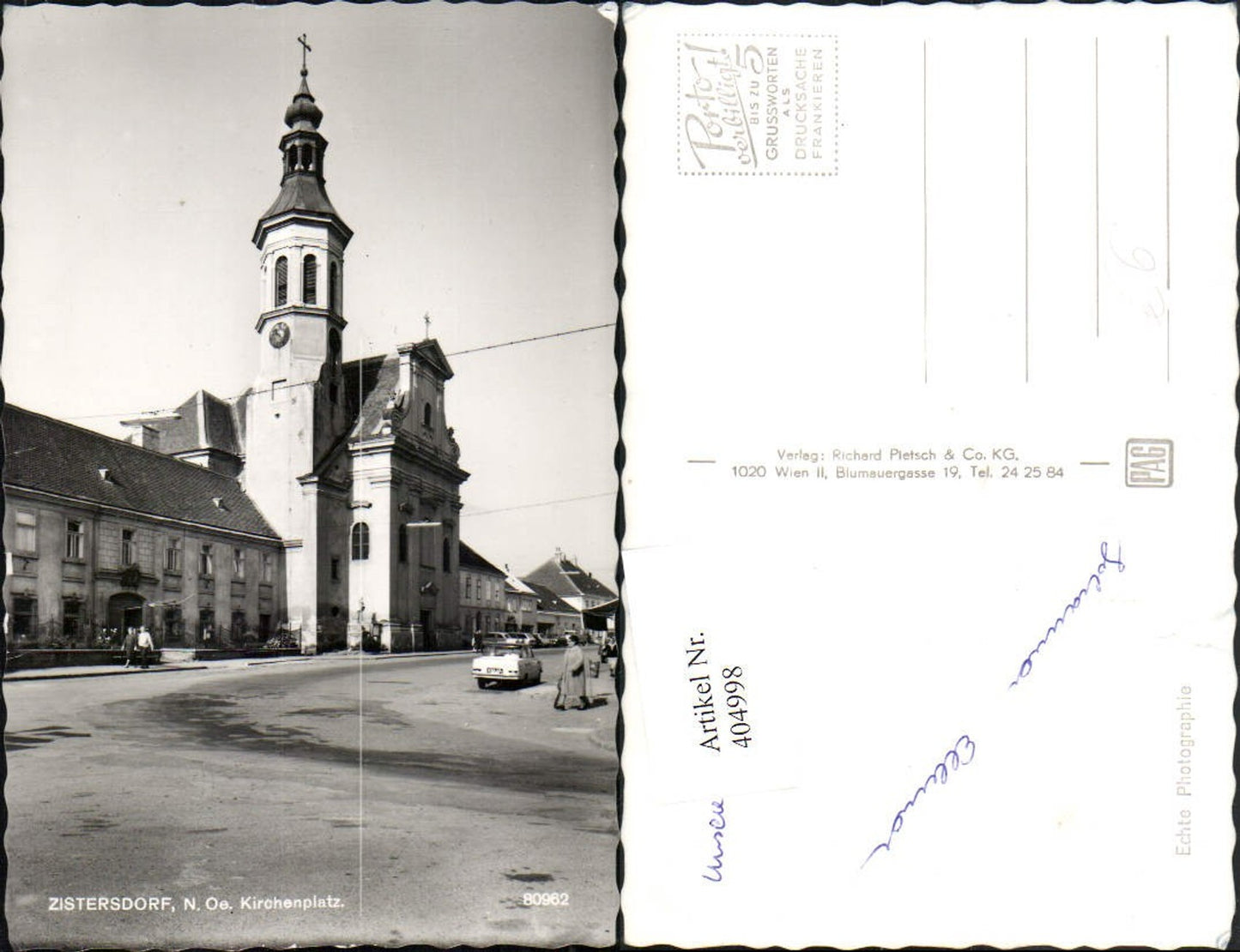 404998,Zistersdorf Kirchenplatz Kirche