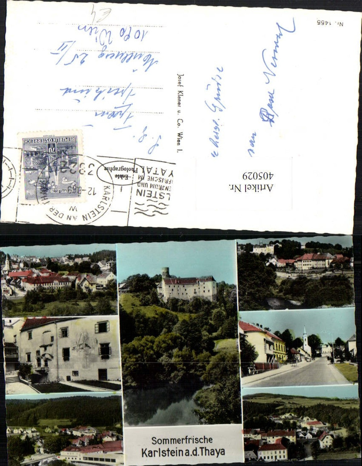 405029, Karlstein an der Thaya, Total Castle, Multi-view postcard