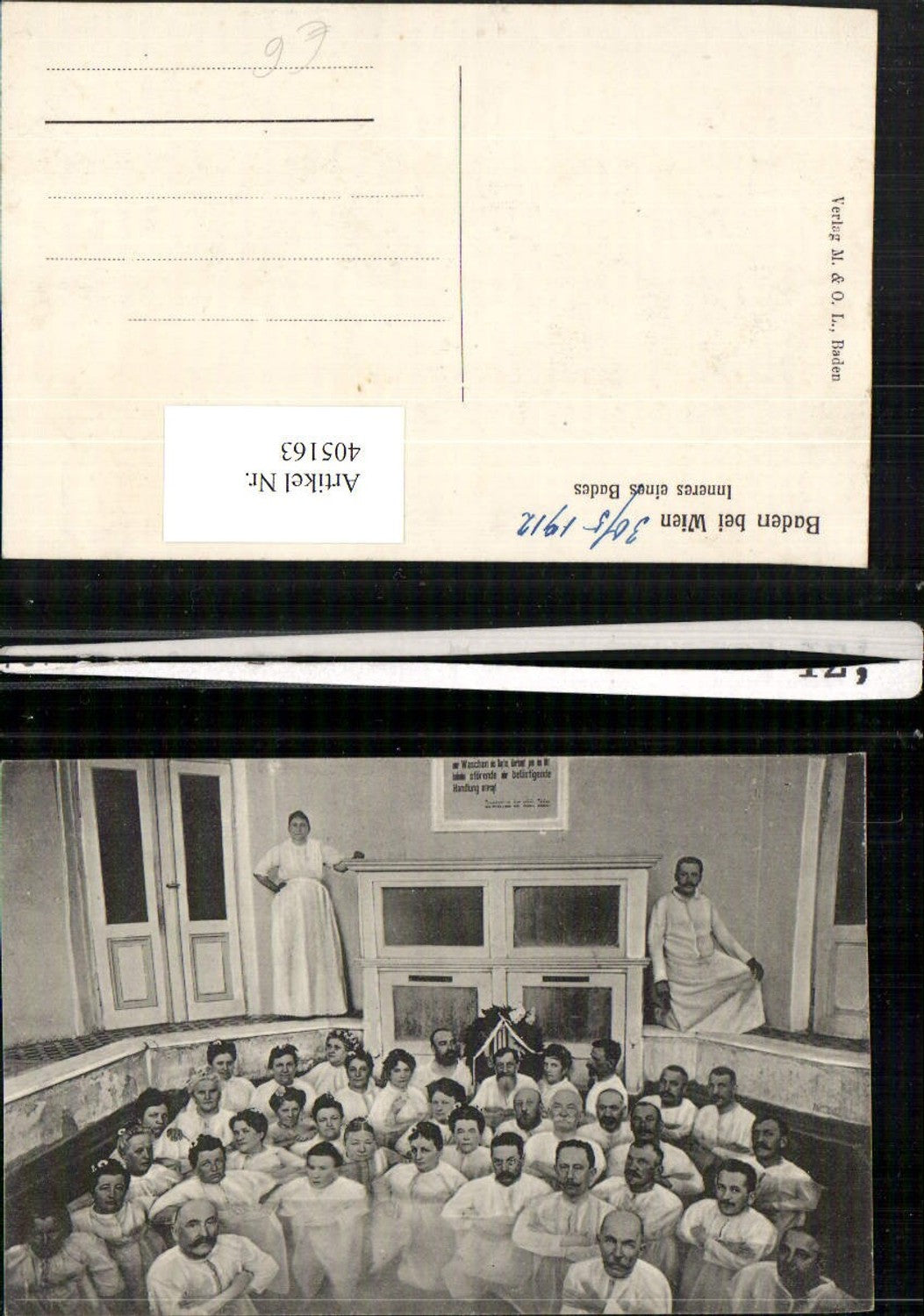 405163,Baden b. Wien Innenansicht eines Bades Becken