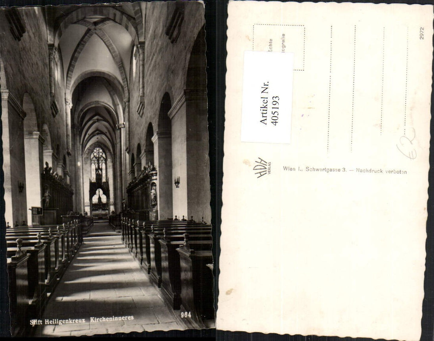 405193,Stift Heiligenkreuz Kirche Innenansicht