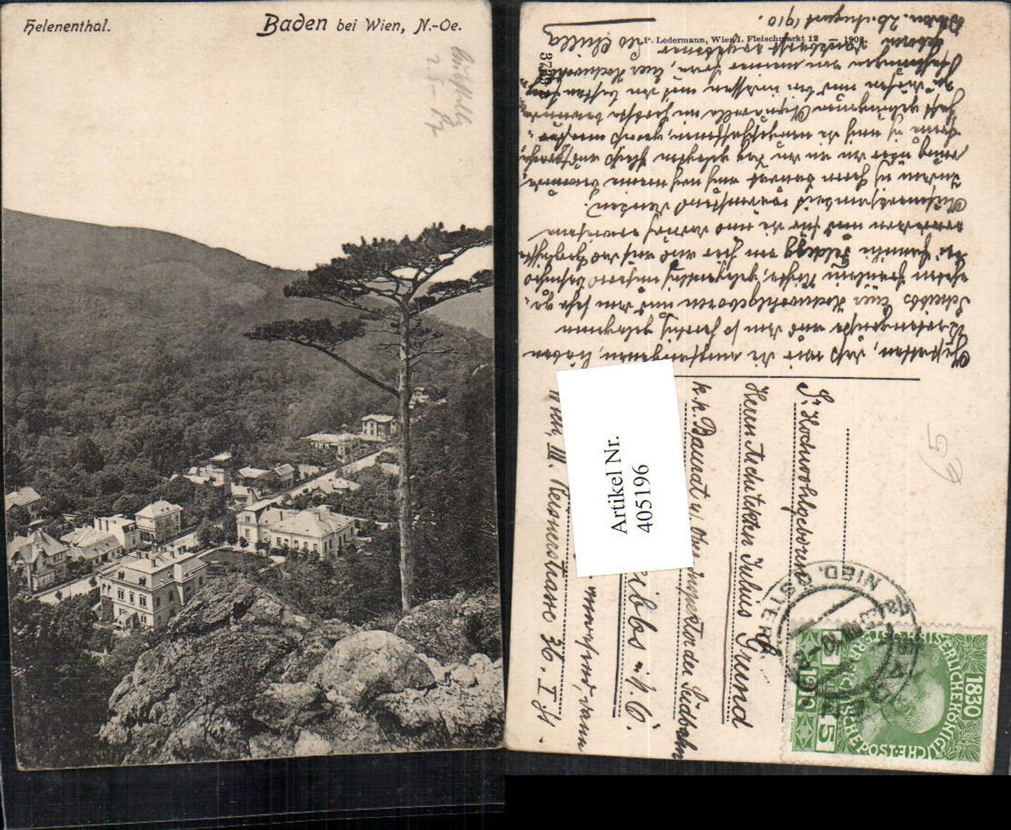 405196,Baden b. Wien Helenental Teilansicht