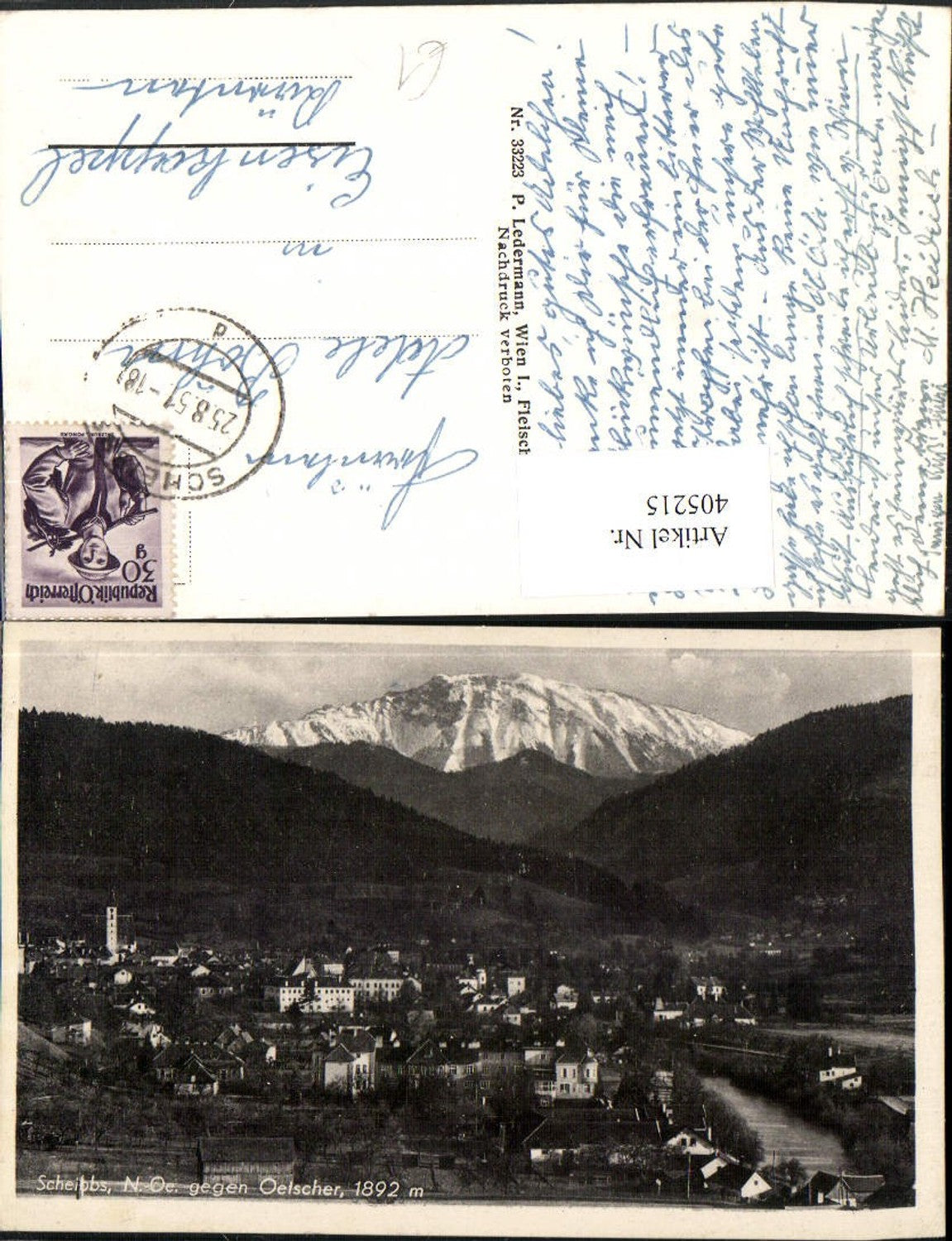 405215,Scheibbs Totale geg. Ötscher Bergkulisse