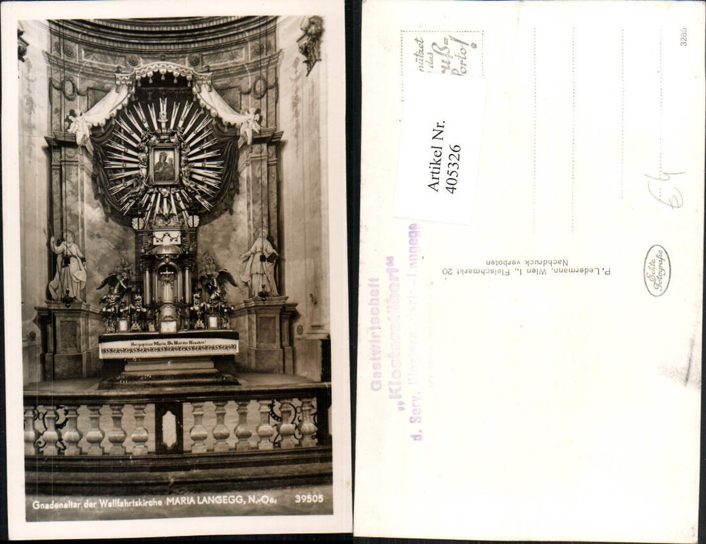 405326,Maria Langegg Wallfahrtskirche Gnadenaltar Altar