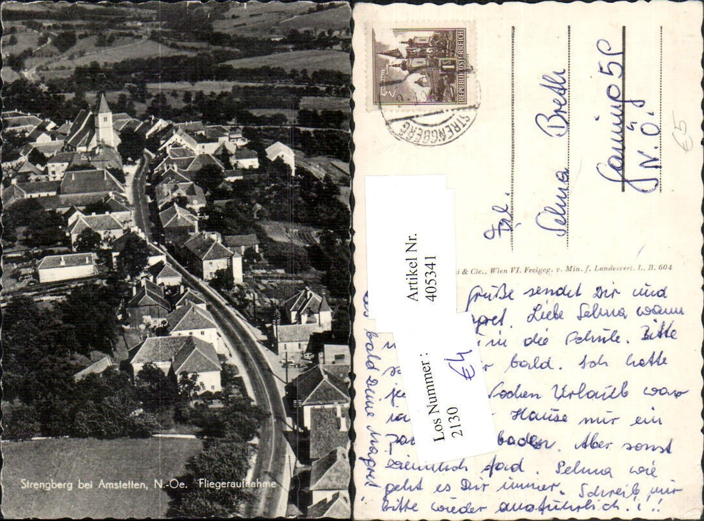 405341,Strengberg b. Amstetten Totale Fliegeraufnahme