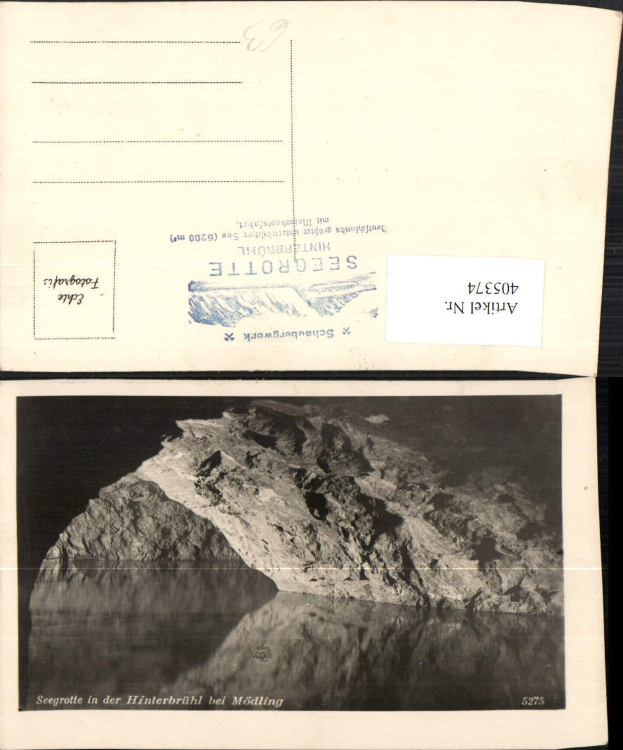 405374,Hinterbrühl b. Mödling Seegrotte Grotte