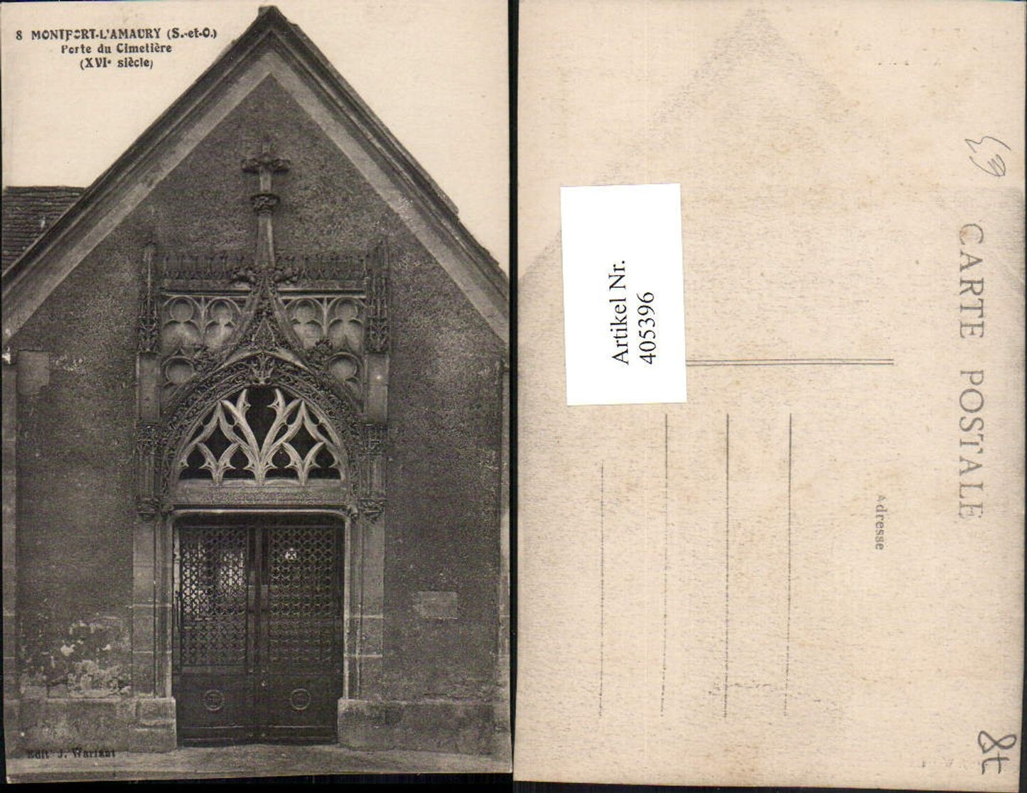 405396,Ile-de-France Yvelines Montfort-l'Amaury Porte du Cimetiere Friedhof Portal