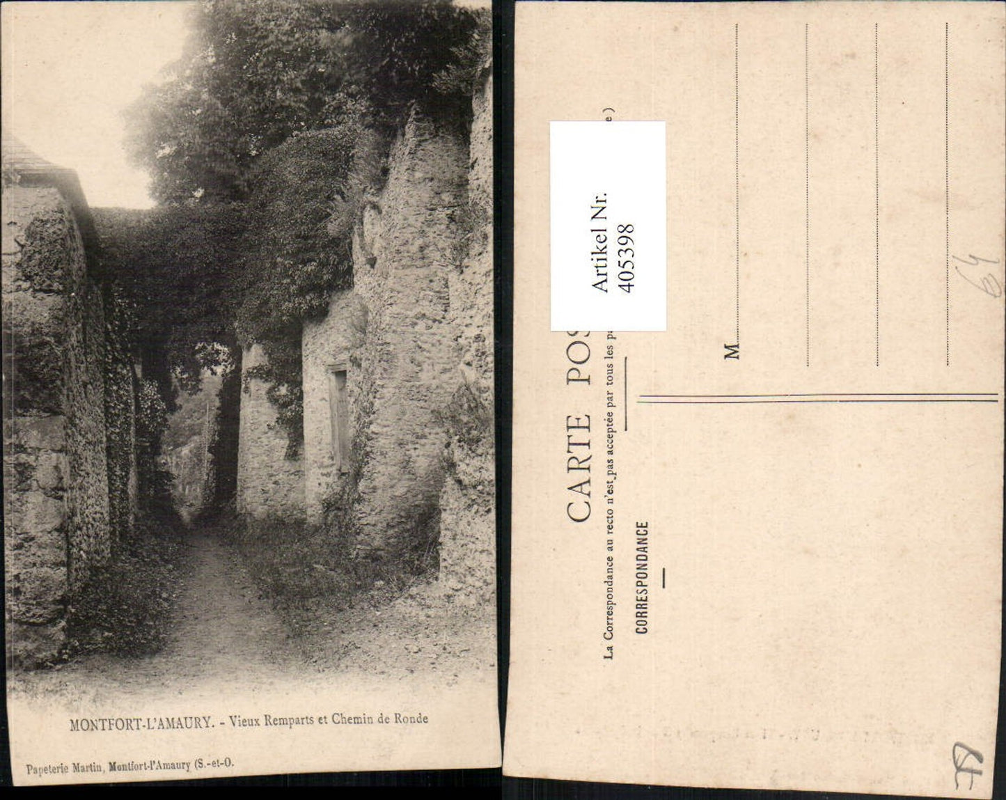405398,Ile-de-France Yvelines Montfort-l'Amaury Vieux Remparts et Chemin de Ronde Mauer