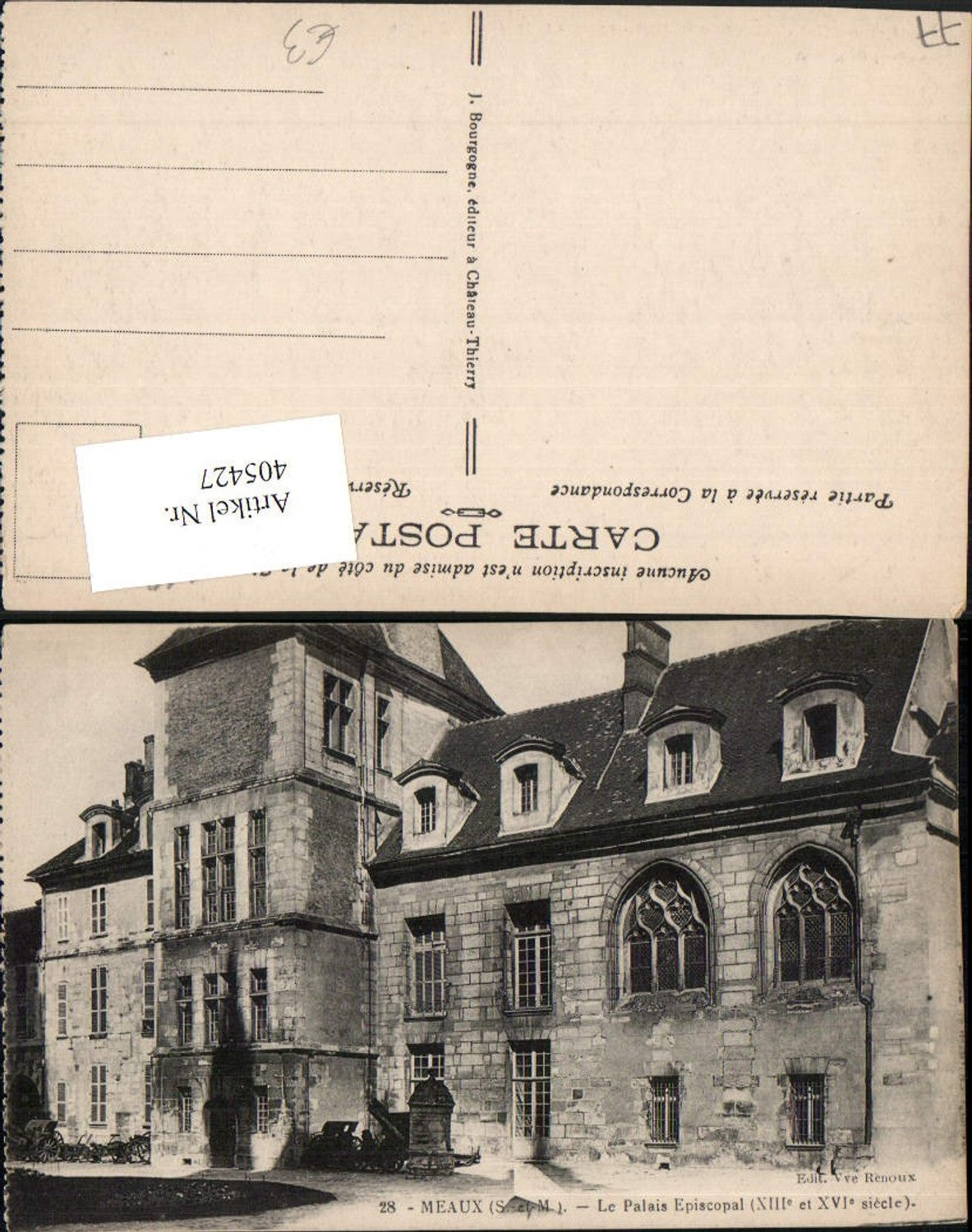 405427,Ile-de-France Seine-et-Marne Meaux Le Palais Episcopal Gebäude