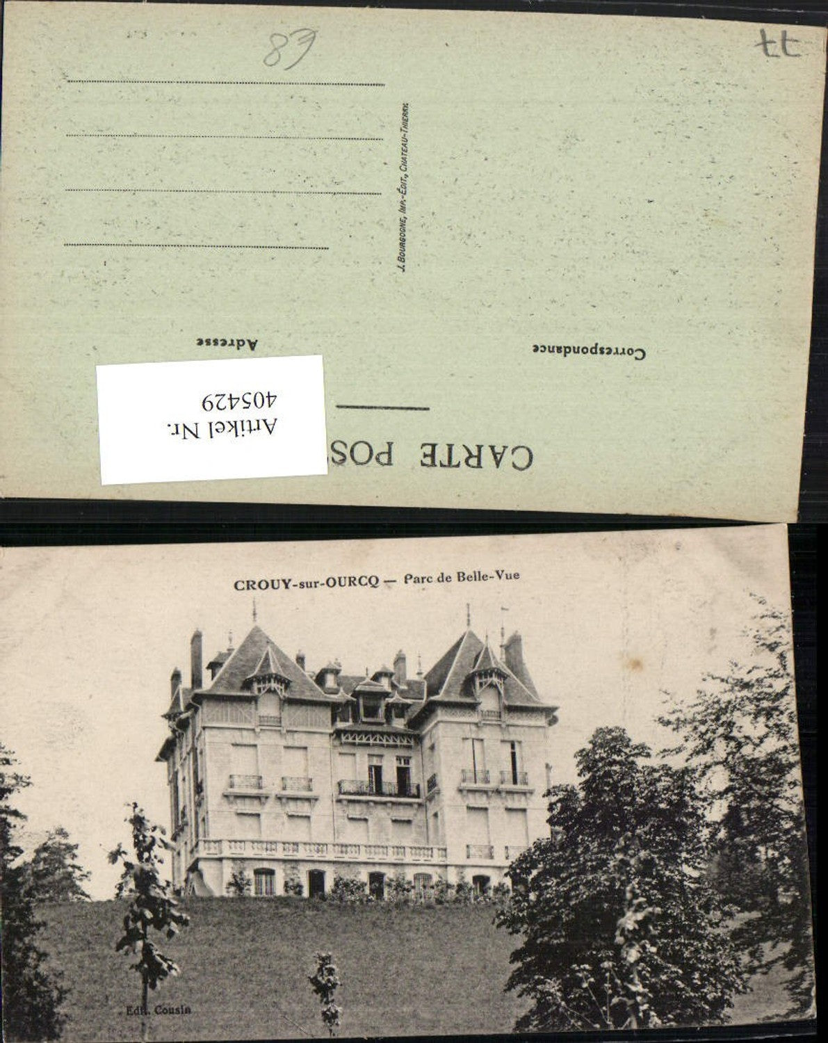 405429,Ile-de-France Seine-et-Marne Crouy-sur-Ourcq Parc de Belle-Vue Villa
