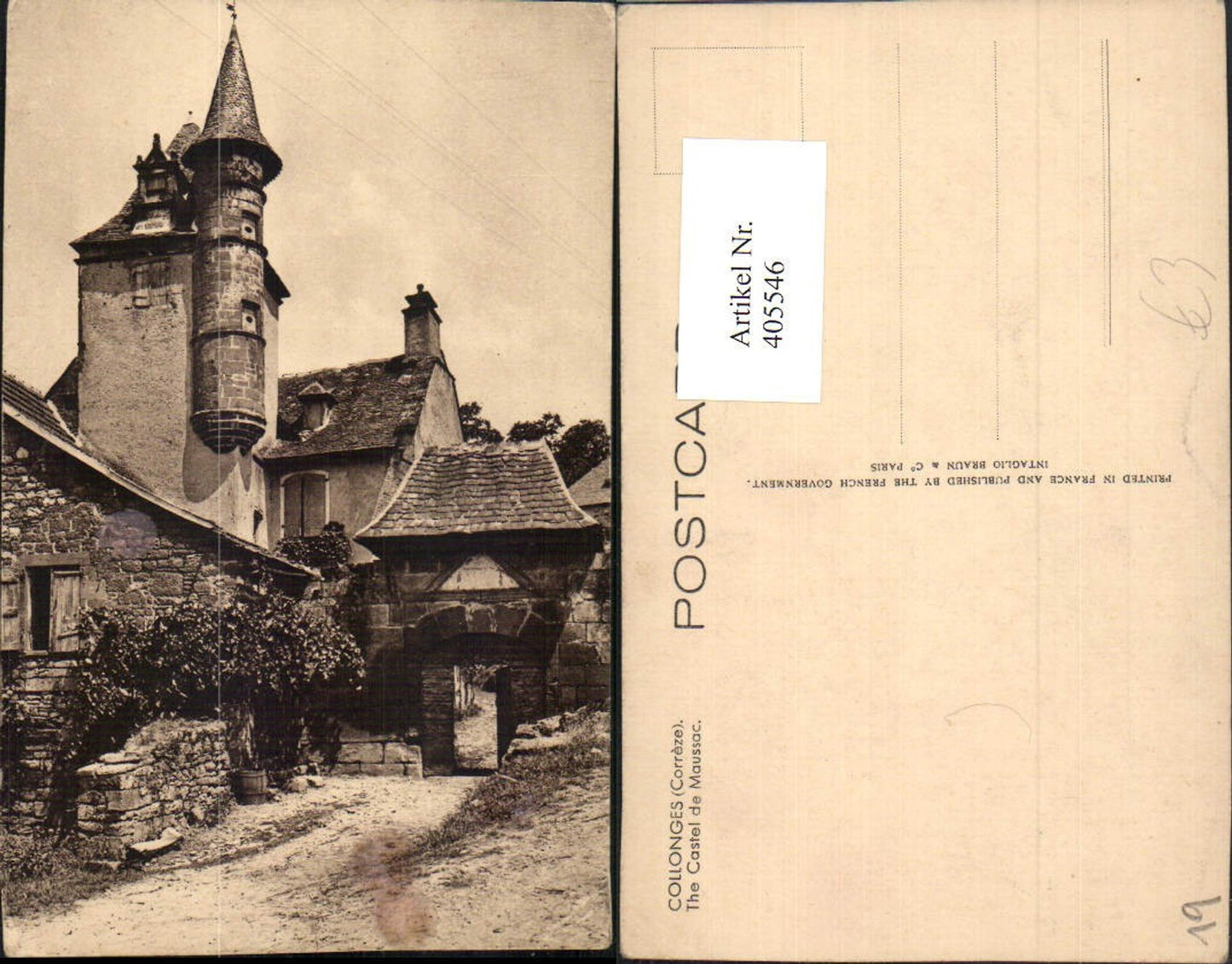 405546,Limousin Correze Collonges Castel de Maussac Schloss Burg Erker