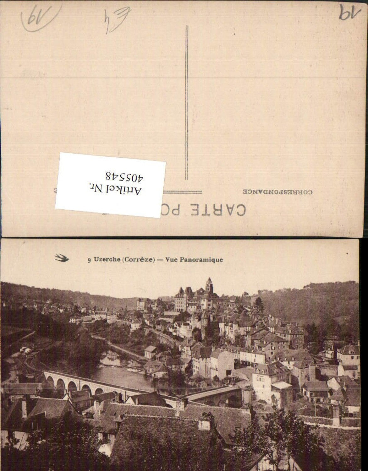 405548,Limousin Correze Uzerche Vue Panoramique Totale
