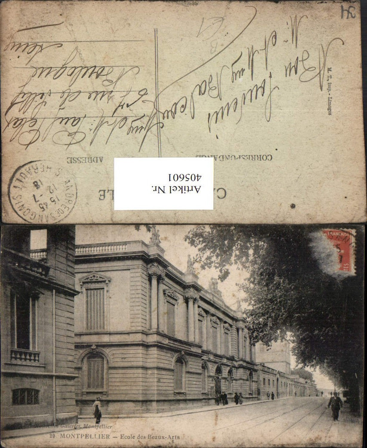 405601,Languedoc-Roussillon Herault Montpellier Ecole des Beaux-Arts Schule Straßenansicht