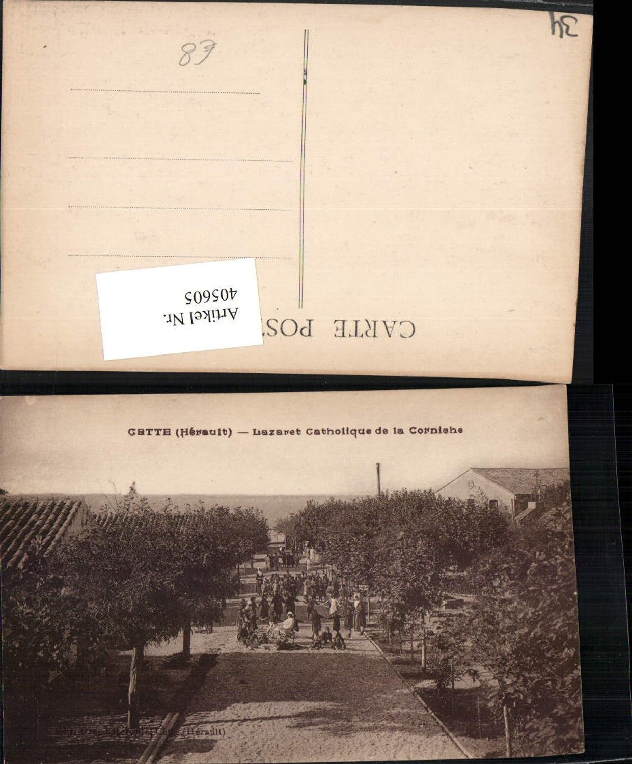 405605,Languedoc-Roussillon Herault Cette Sete Lazaret Catholique de la Corniche