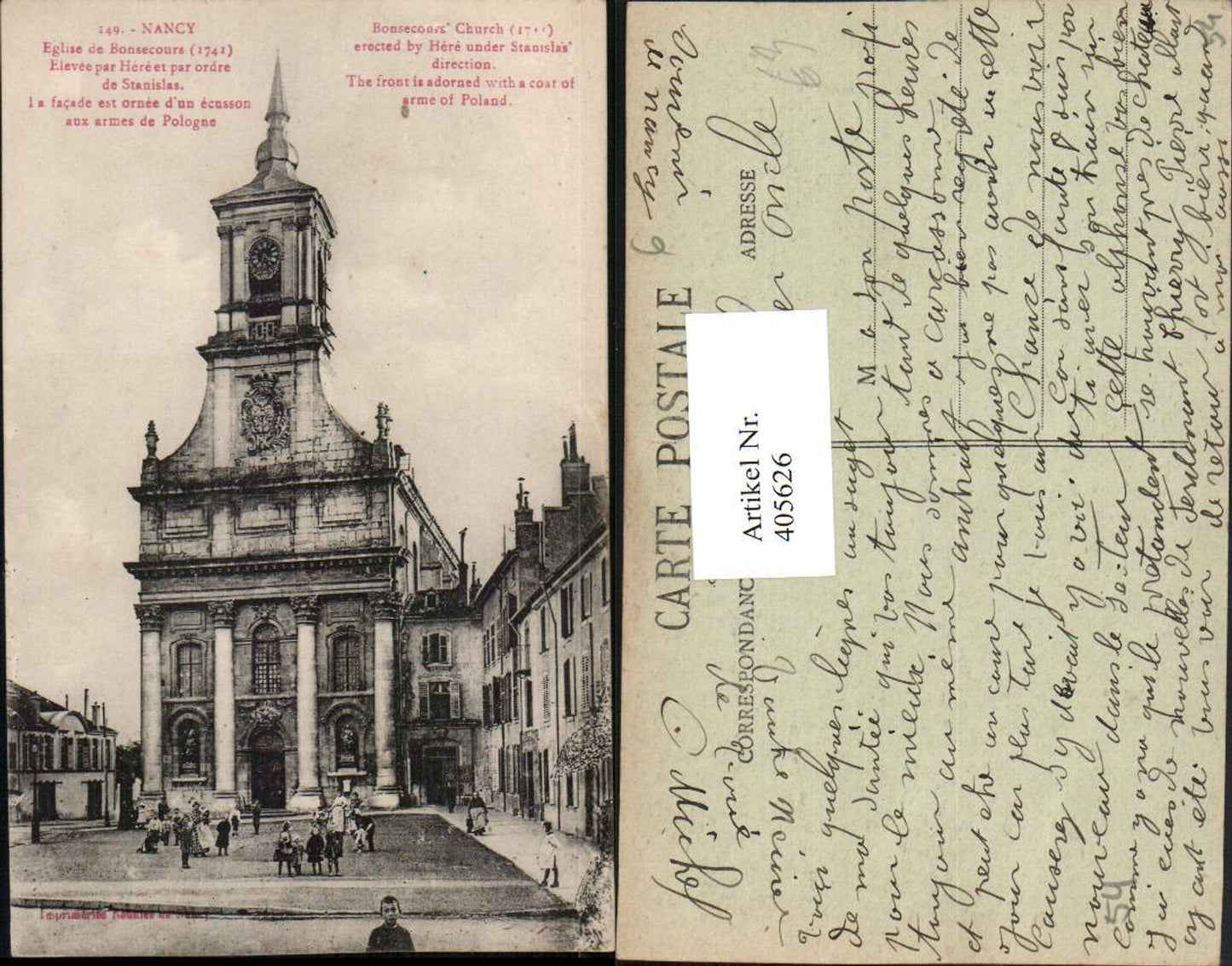 405626,Lothringen Meurthe-et-Moselle Nancy Eglise de Bonsecours Kirche
