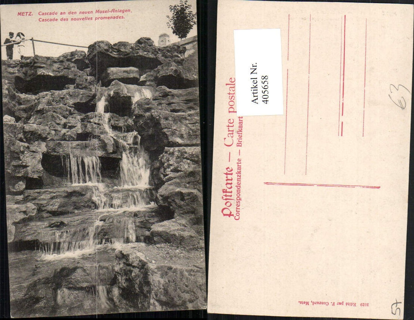 405658,Lothringen Moselle Metz Cascade des nouvelles promenades Wasserfall