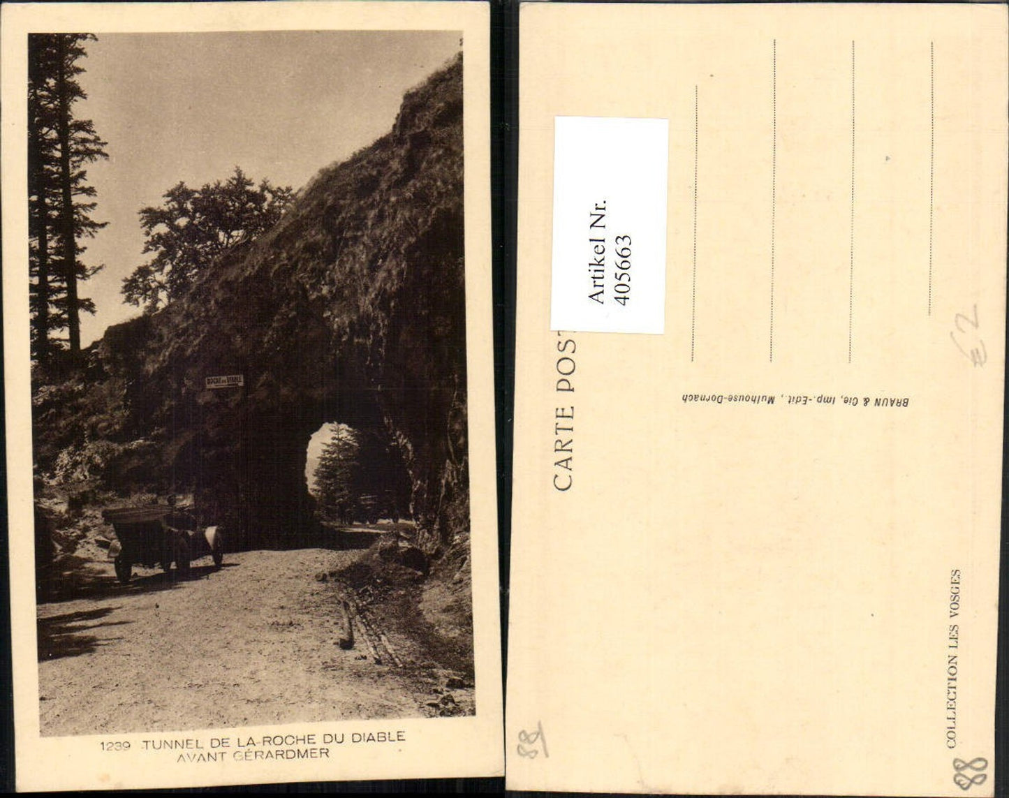 405663,Lothringen Tunnel de la Roche du Diable avant Gerardmer Straße