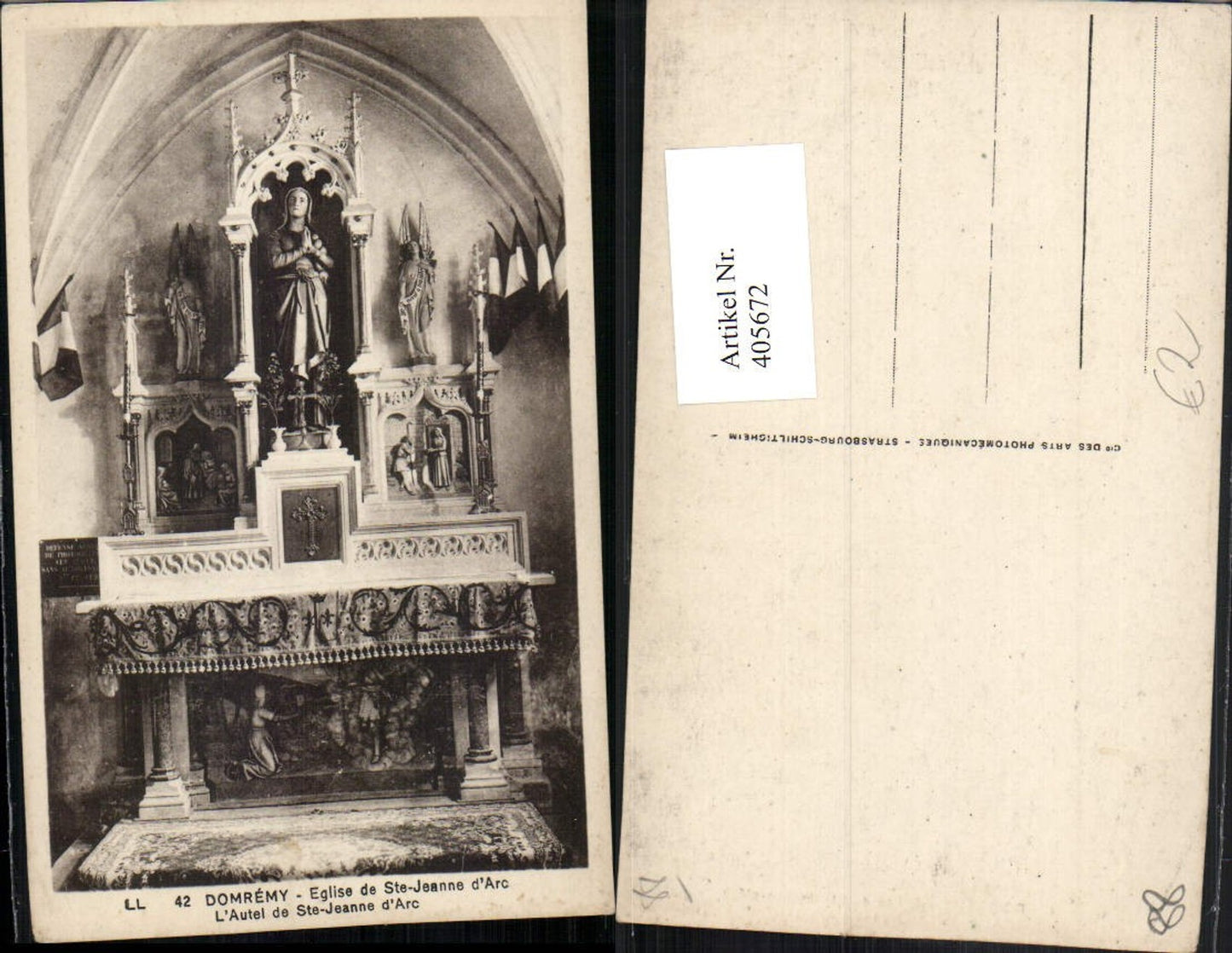 405672,Lorraine Domremy Eglise de Ste-Jeanne d'Arc Autel church altar