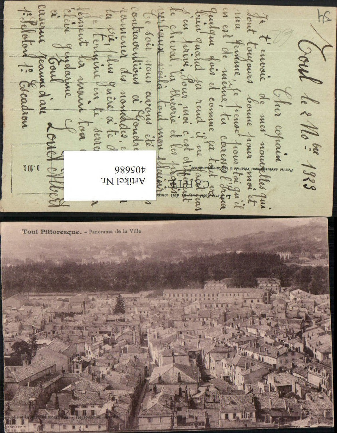 405686,Lothringen Meurthe-et-Moselle Toul Panorama de la Ville Totale
