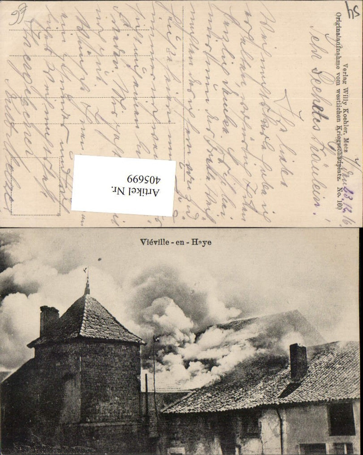 405699,Lothringen Meurthe-et-Moselle Vieville-en-Haye Brand Rauch