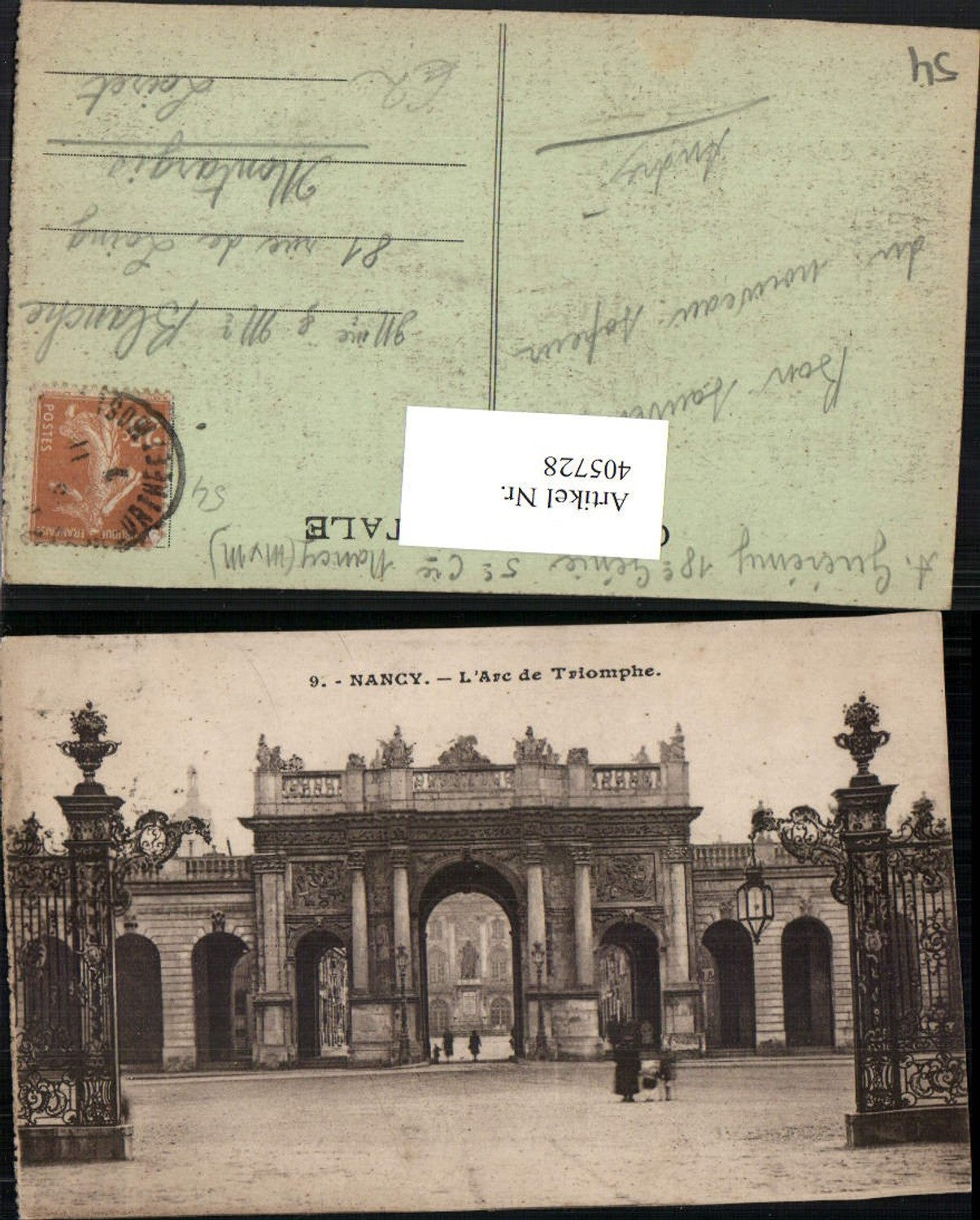 405728,Lothringen Meurthe-et-Moselle Nancy L'Arc de Triomphe Triumphbogen