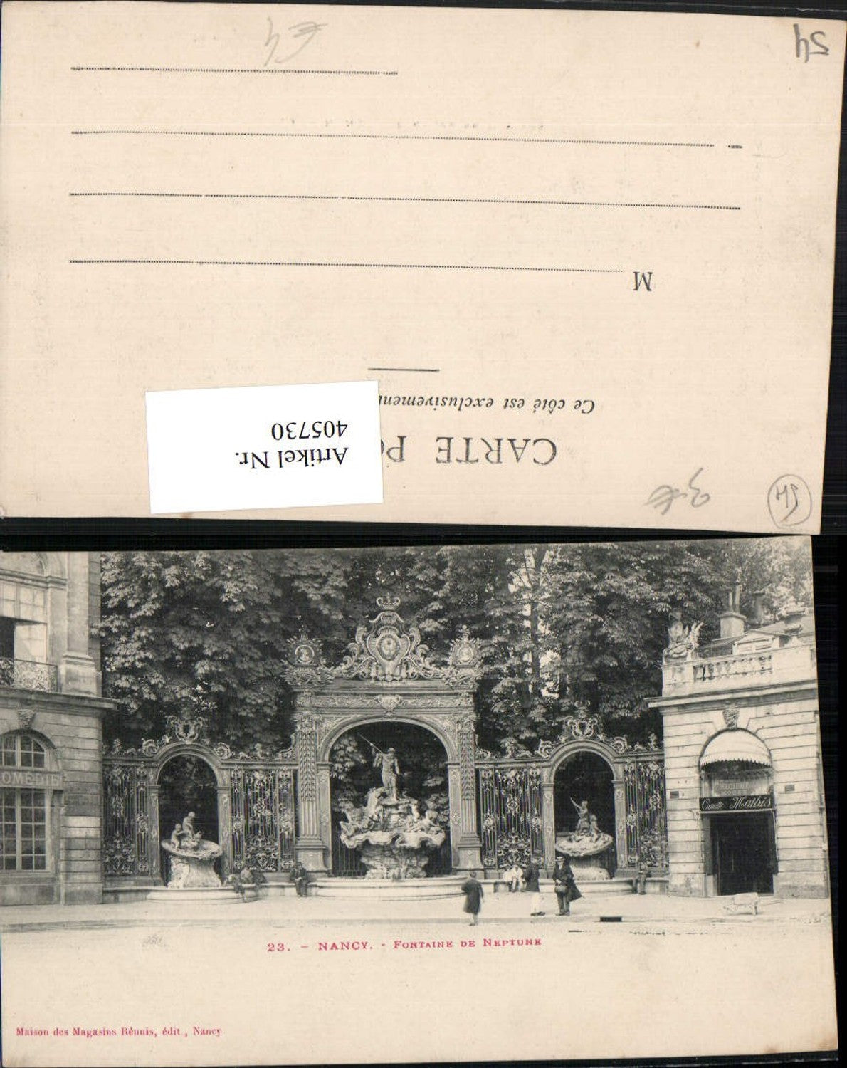 405730,Lothringen Meurthe-et-Moselle Nancy Fontaine de Neptune Brunnen