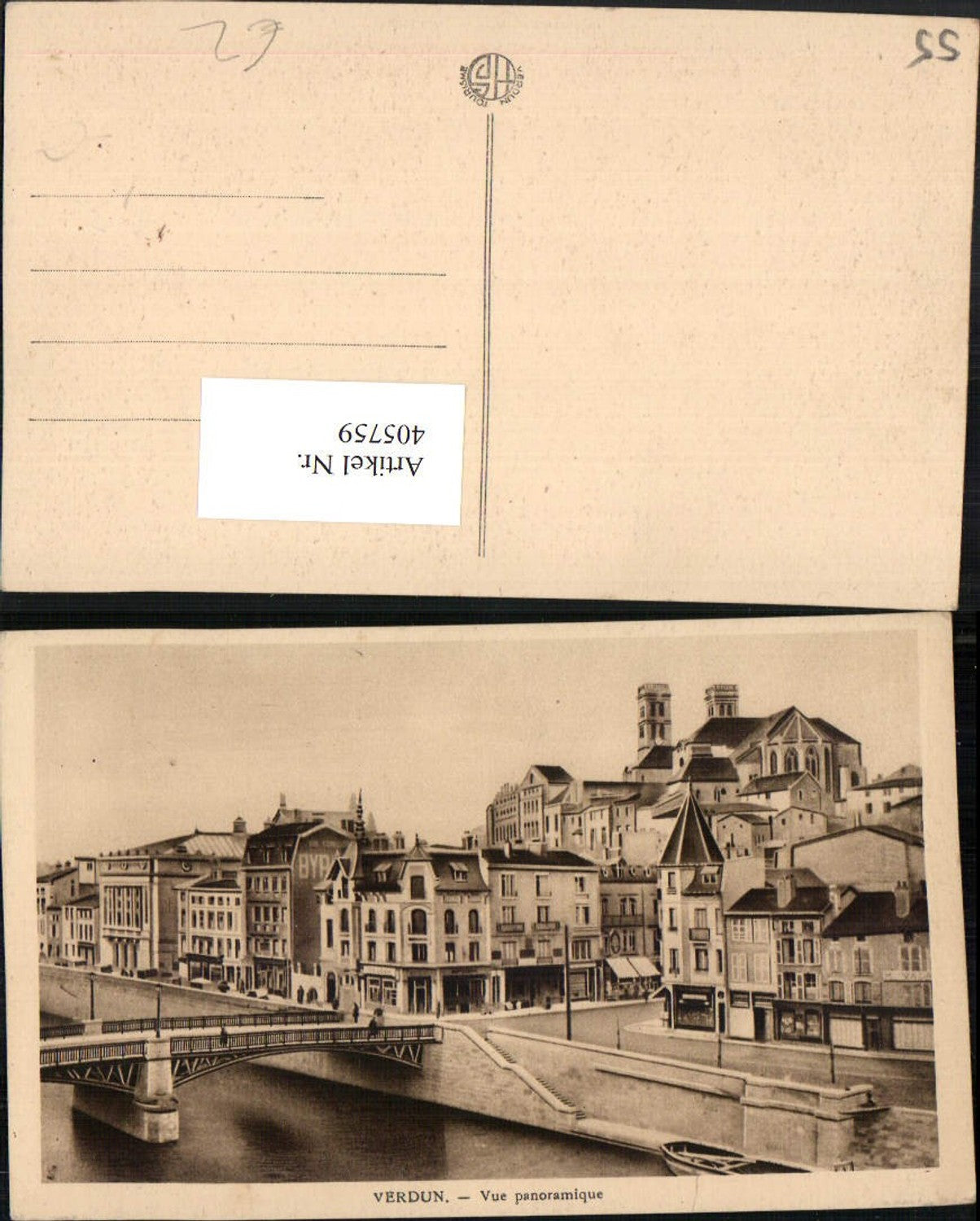 405759,Lothringen Meuse Verdun Vue panoramique Teilansicht Brücke