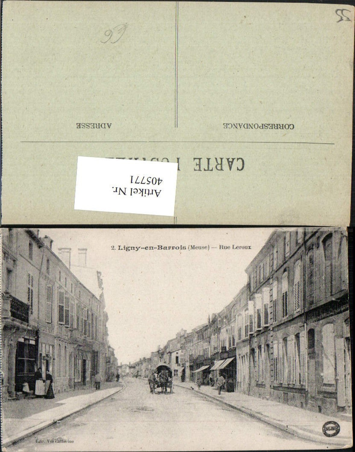 405771,Lothringen Meuse Ligny-en-Barrois Rue Leroux Straßenansicht