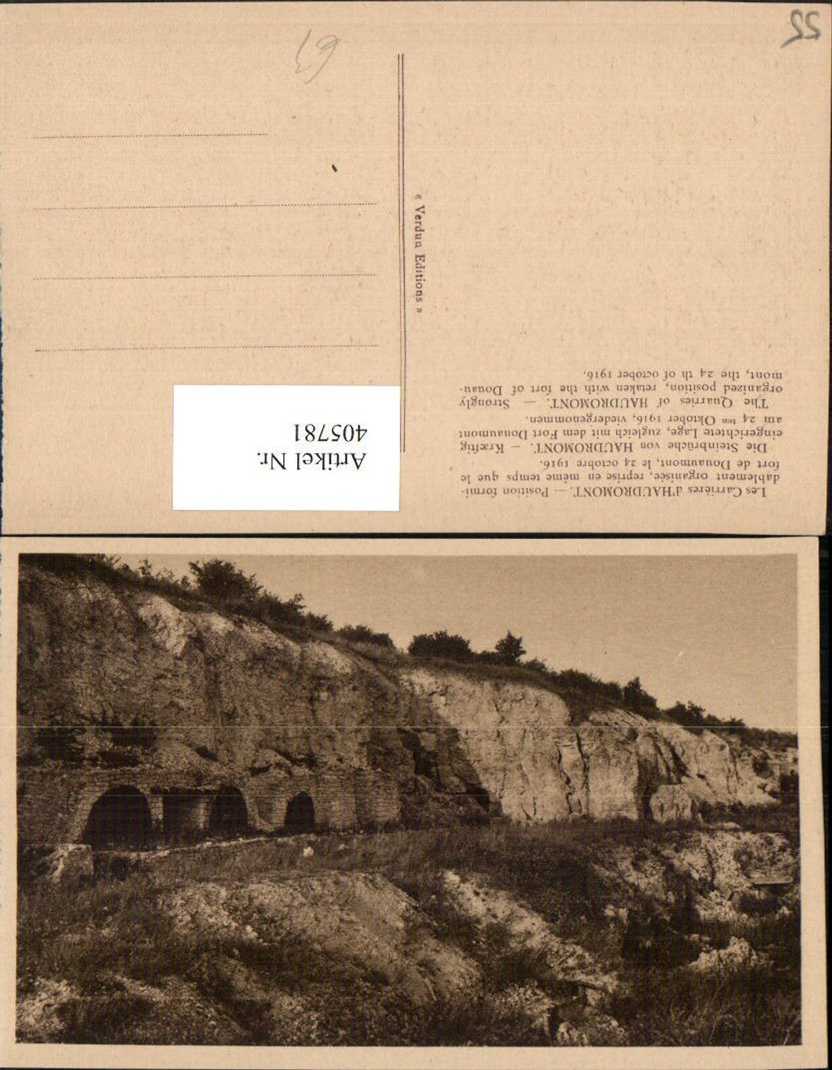 405781,Lothringen Meuse Les Carrieres d'Haudromont Steinbrücke