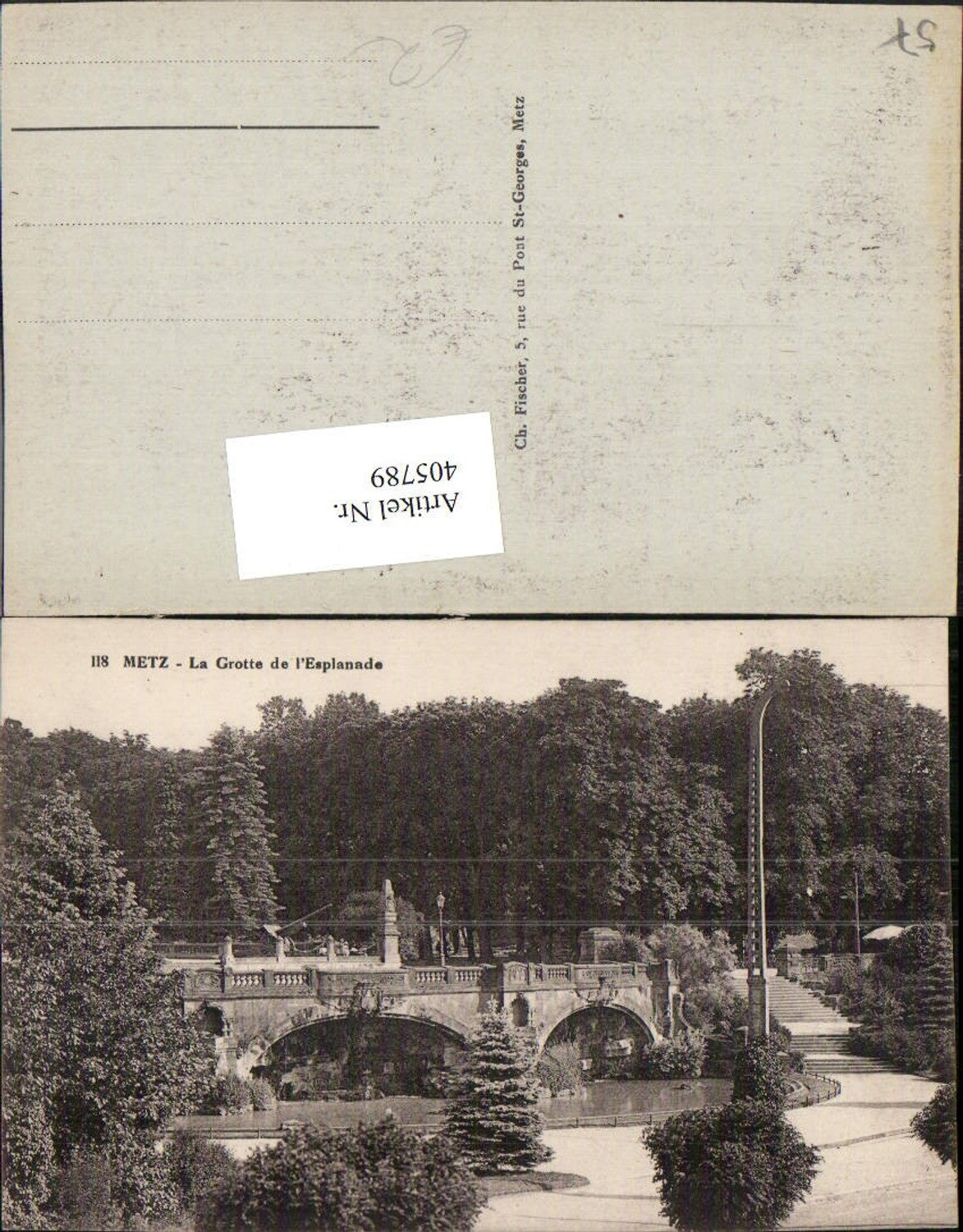 405789,Lorraine Moselle Metz La Grotte de l'Esplanade