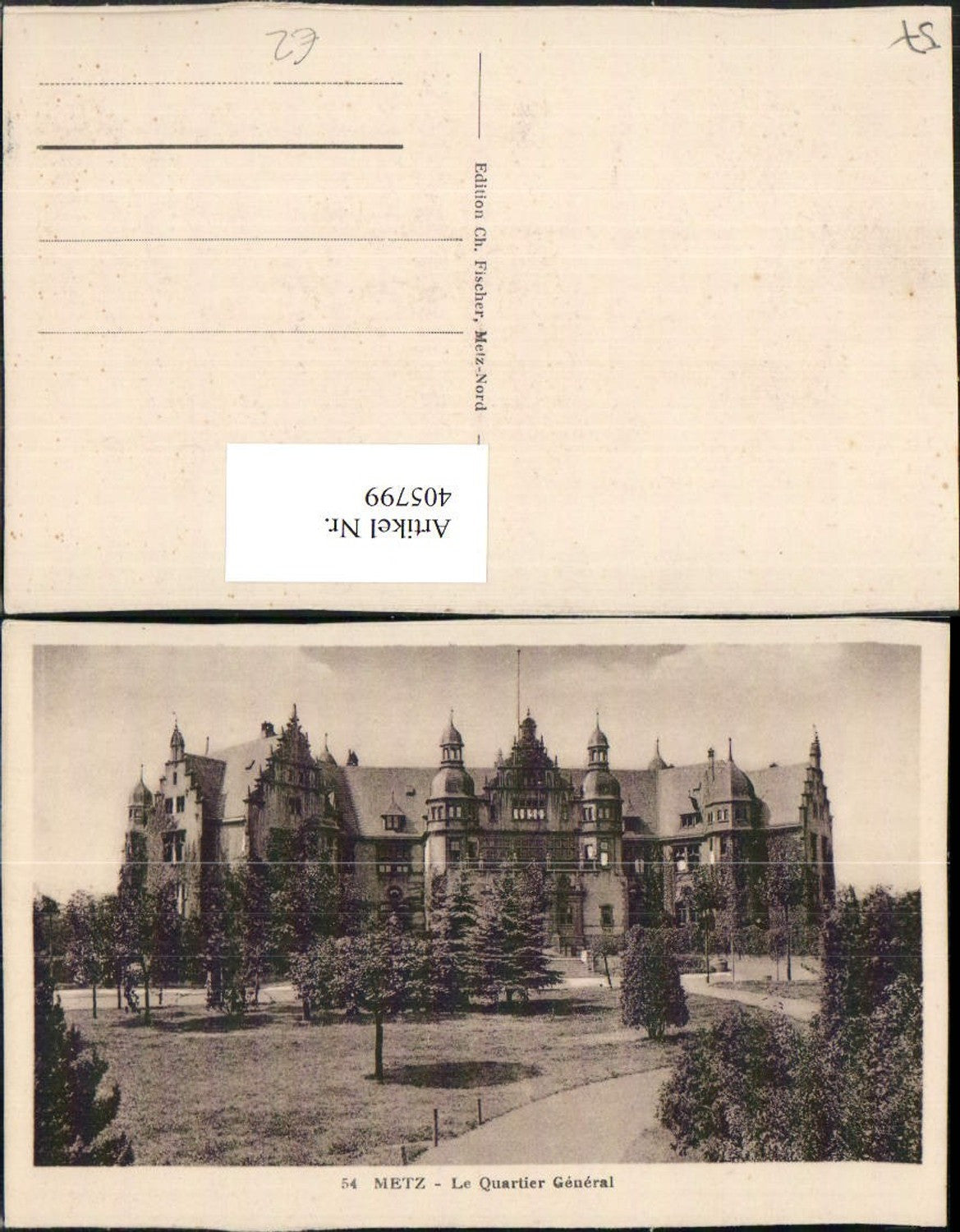 405799,Lothringen Moselle Metz Le Quartier General Gebäude