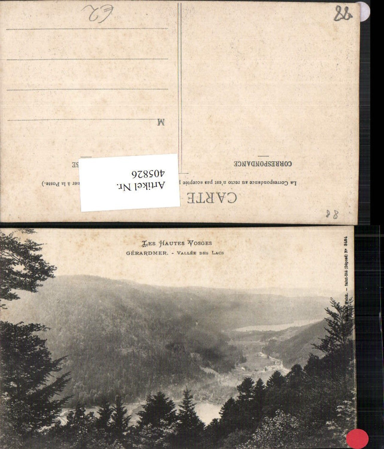 405826,Lothringen Vosges Gerardmer Vallee des Lacs Seen