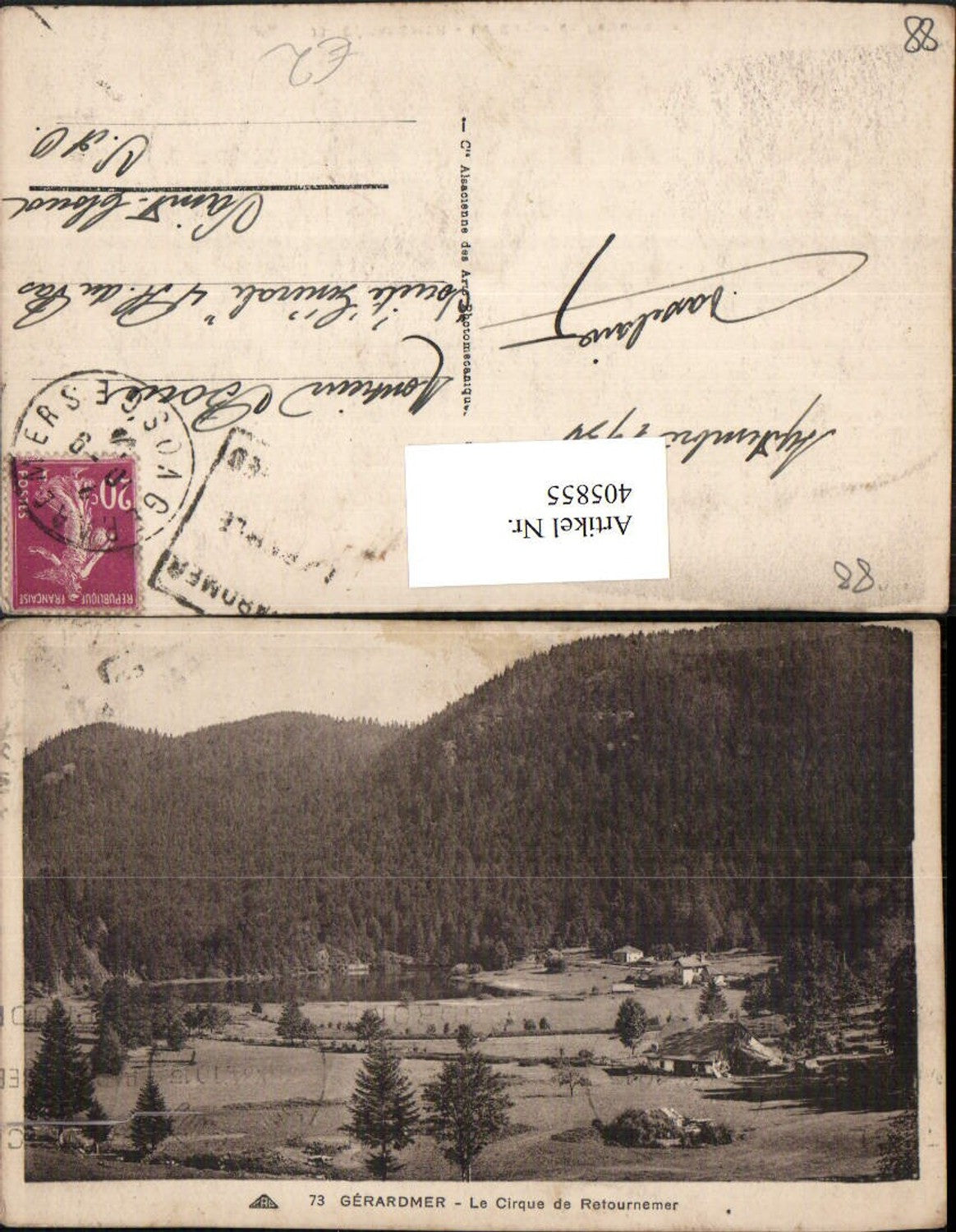 405855,Lothringen Vosges Gerardmer Le Cirque de Retournemer See