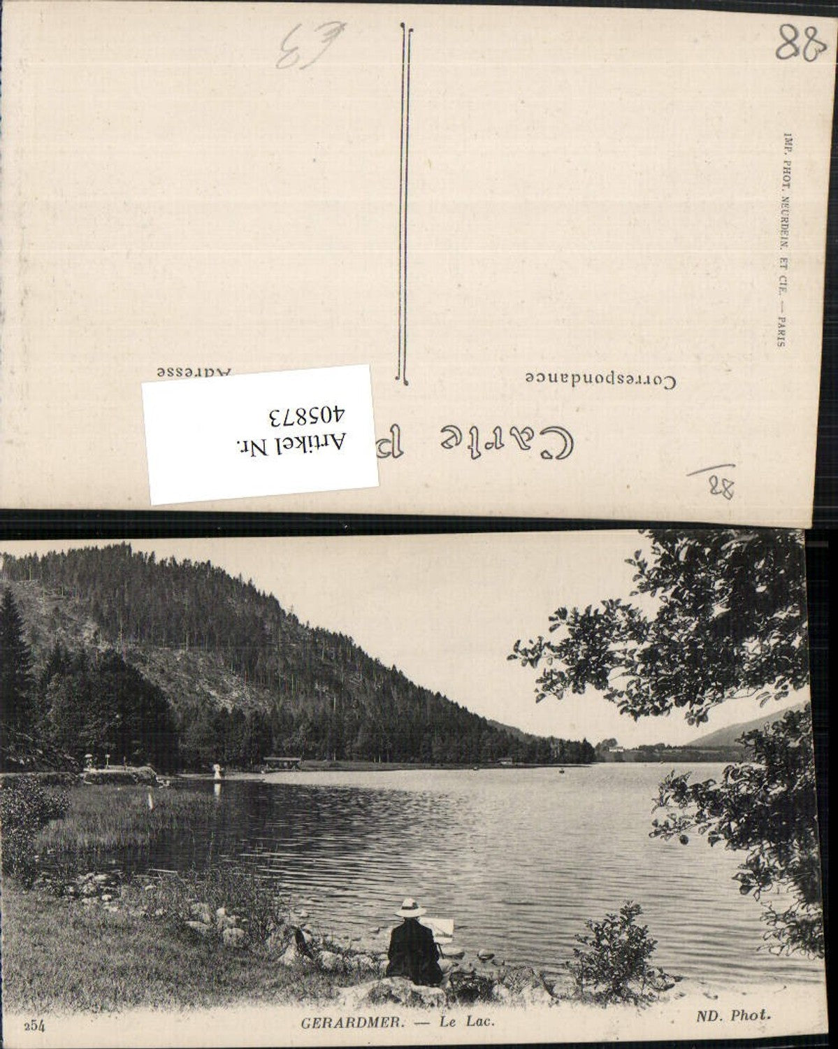 405873,Lothringen Vosges Gerardmer Le Lac See Partie Maler