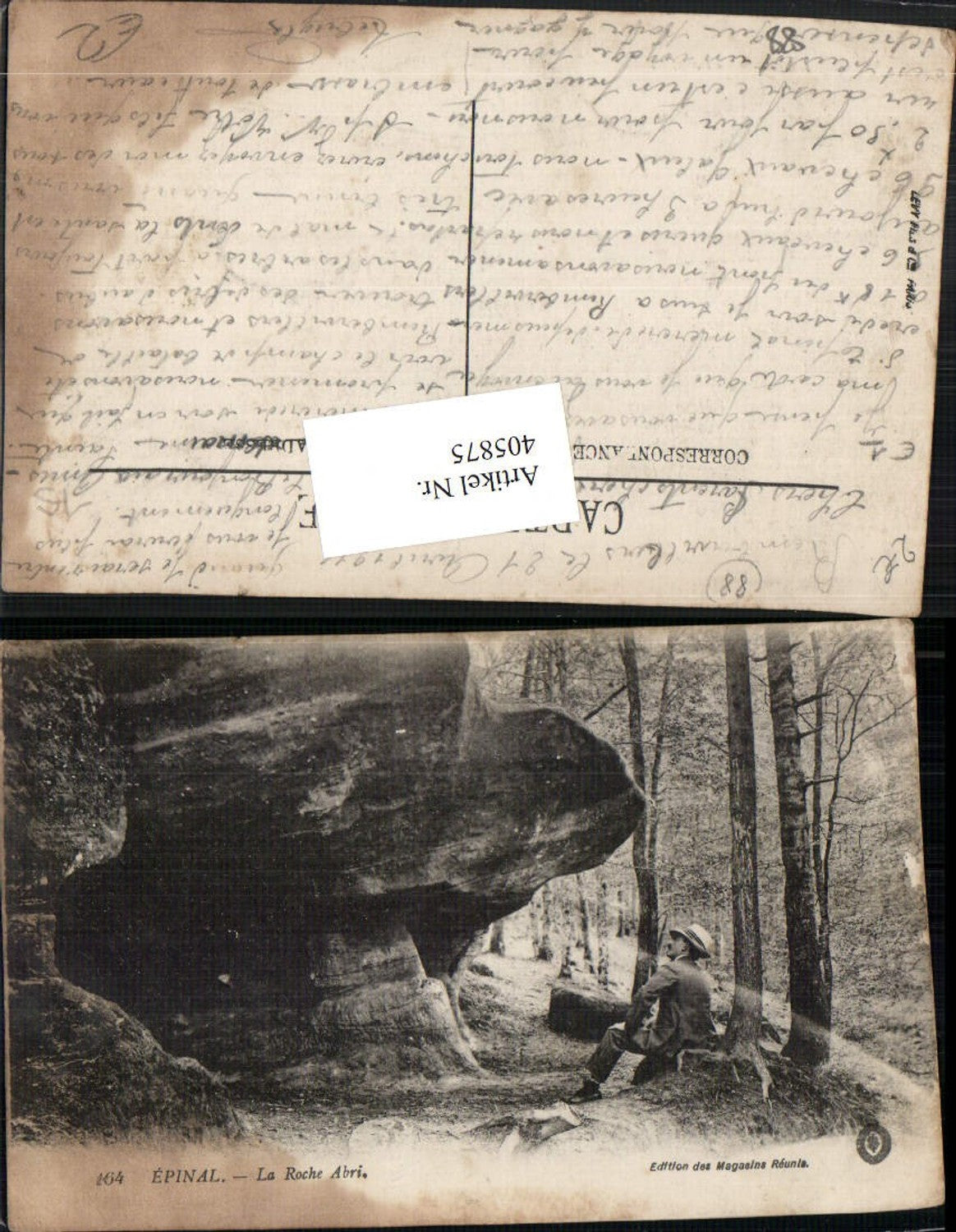 405875,Lothringen Vosges Epinal La Roche Abri Felsen
