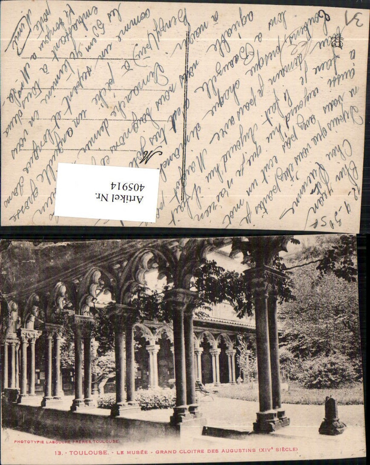 405914,Midi-Pyrenees Haute-Garonne Toulouse Le Musee Grand Cloitre des Augustins Kloster