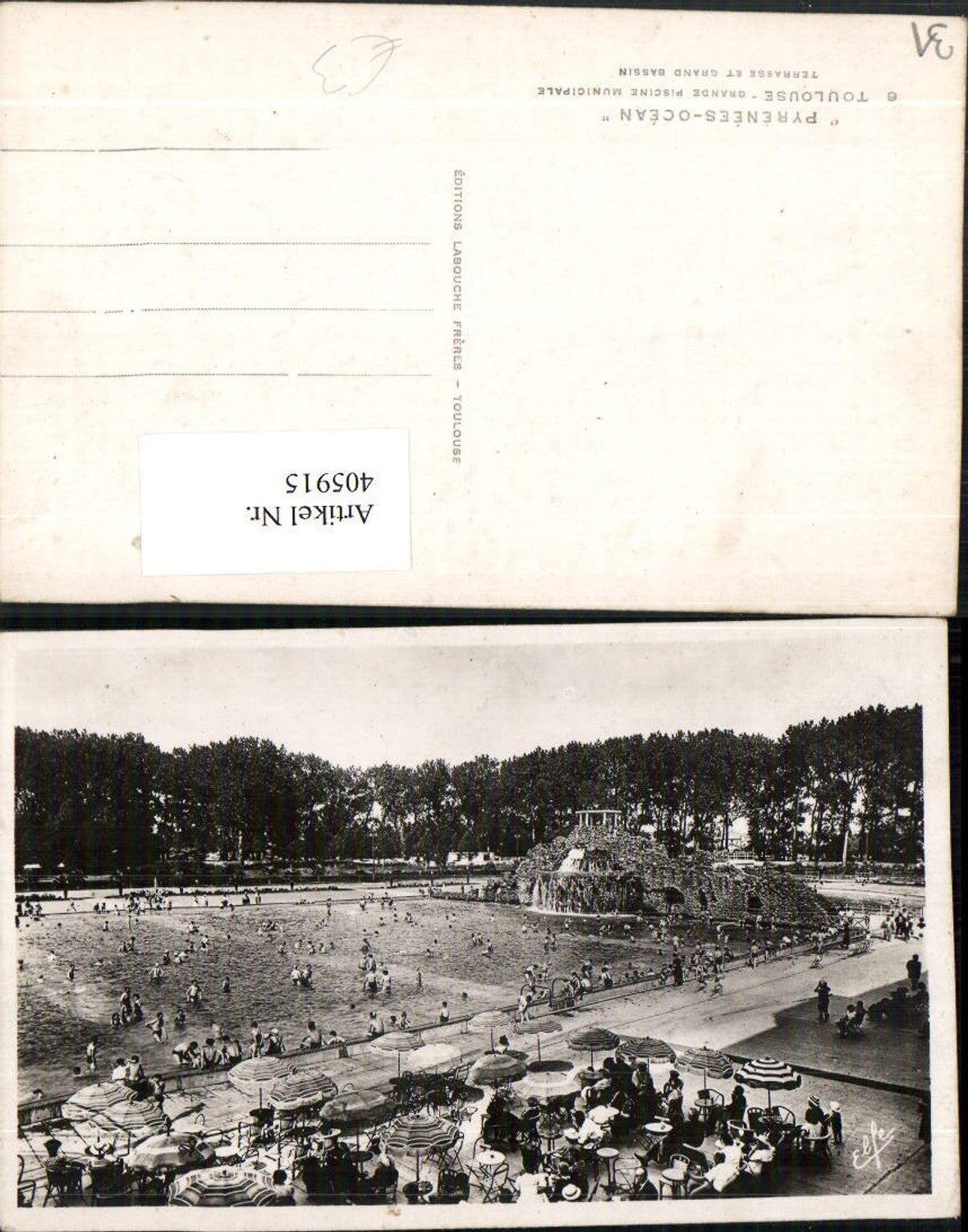 405915,Midi-Pyrenees Haute-Garonne Toulouse Grande piscine municipale Schwimmbad