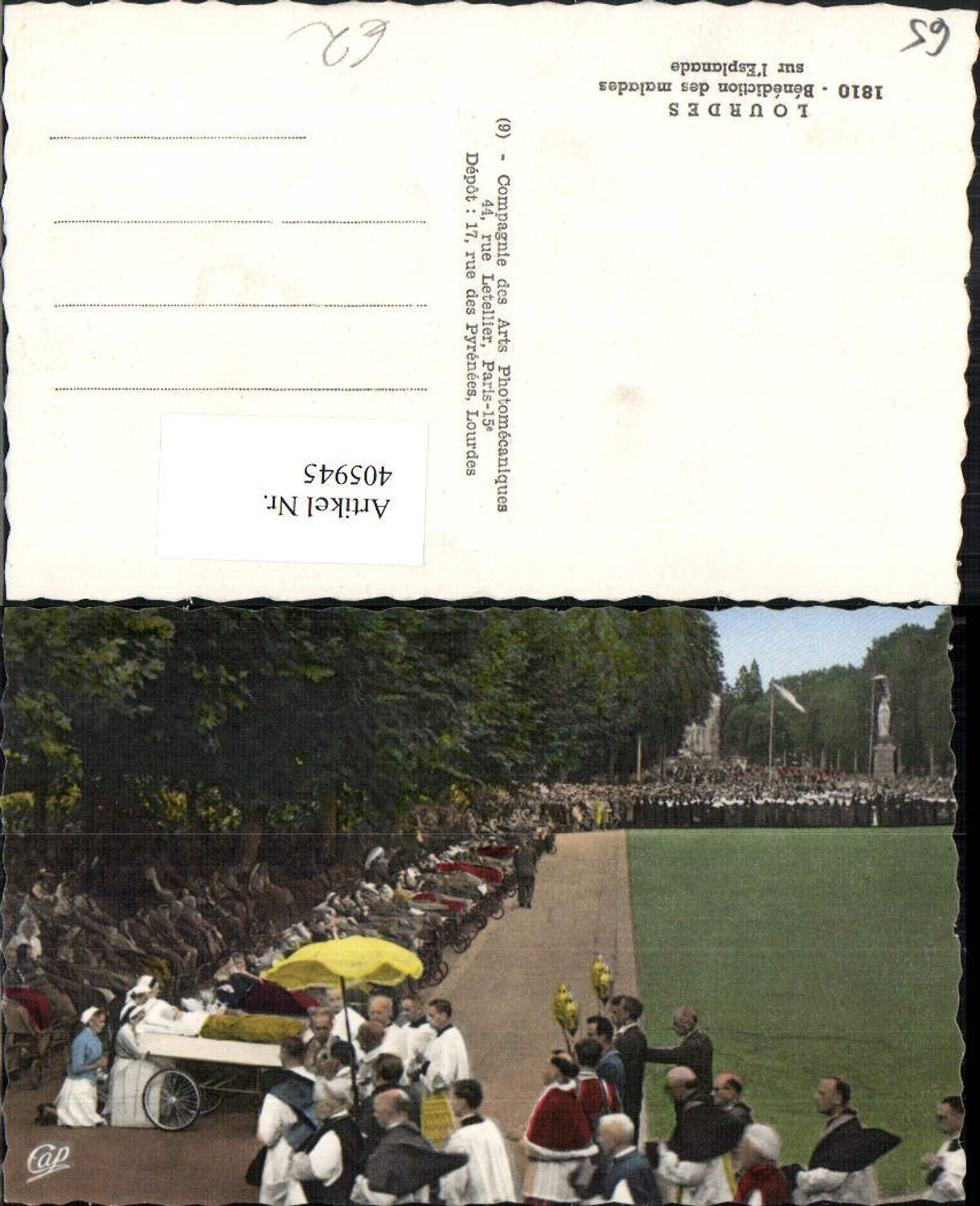 405945,Midi-Pyrenees Hautes-Pyrenees Lourdes Benediction des malades Krankensegnung